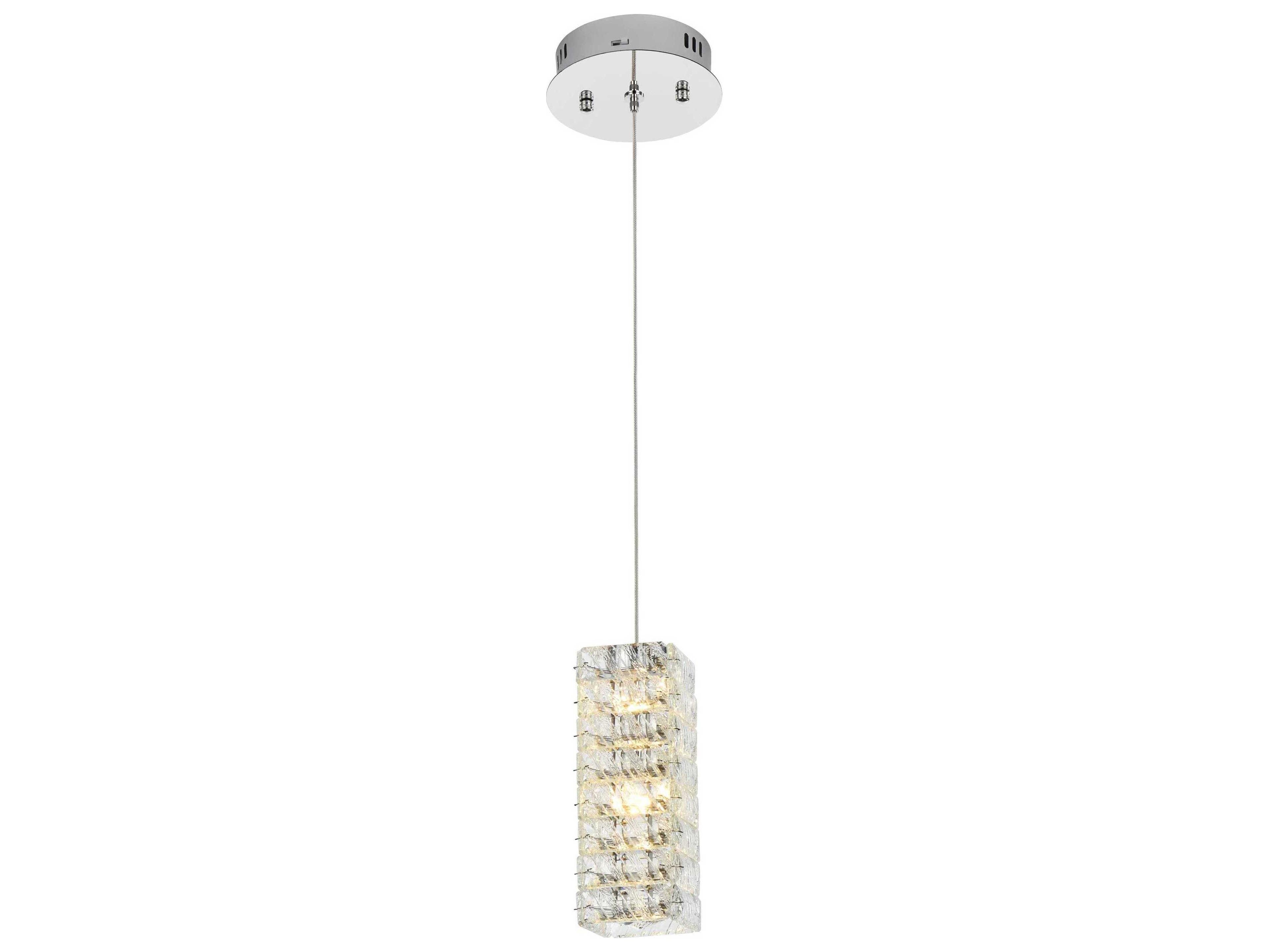 Elegant Lighting Aston 1-Light Chrome Mini Pendant