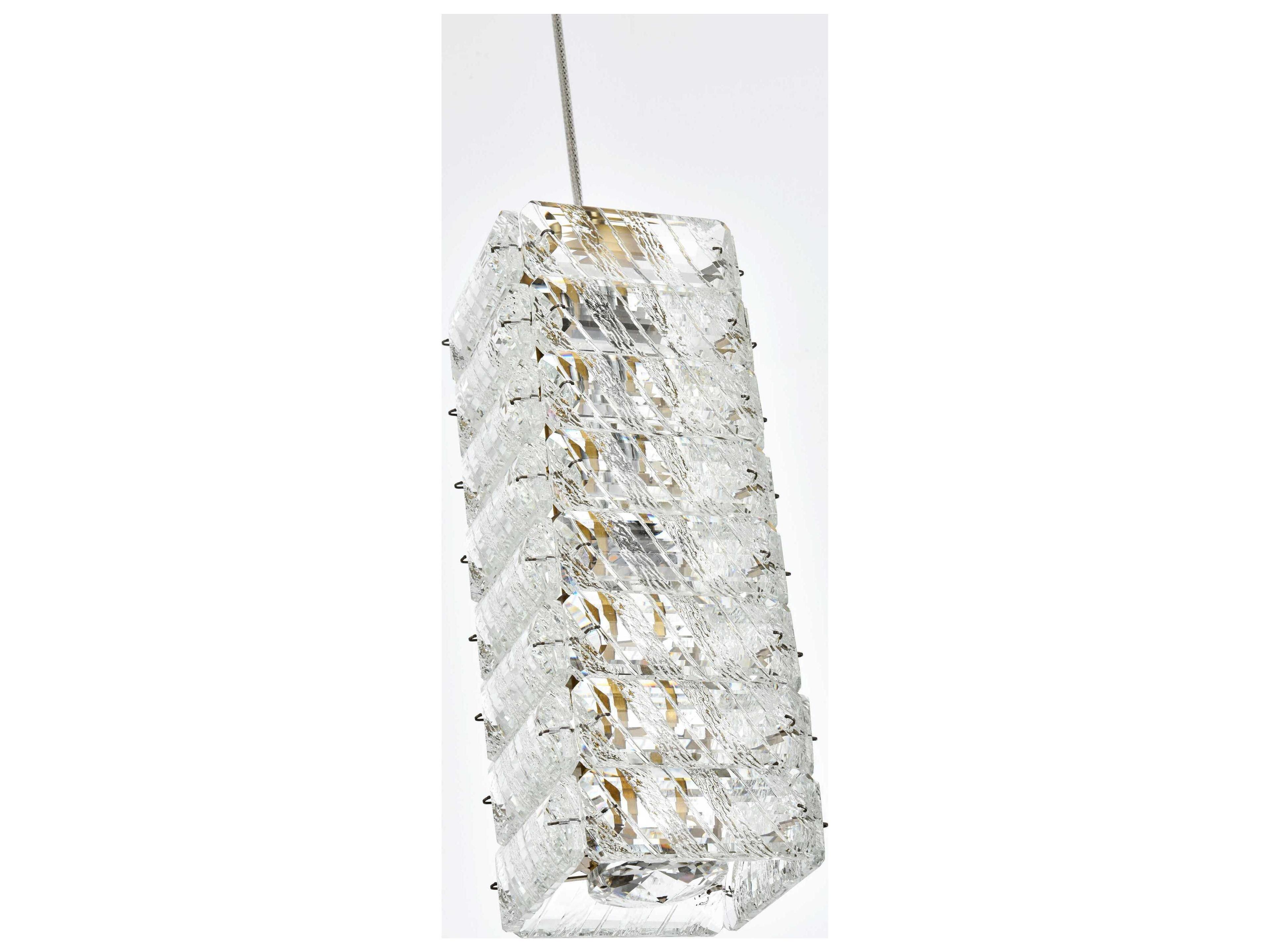Elegant Lighting Aston 1-Light Satin Gold Mini Pendant