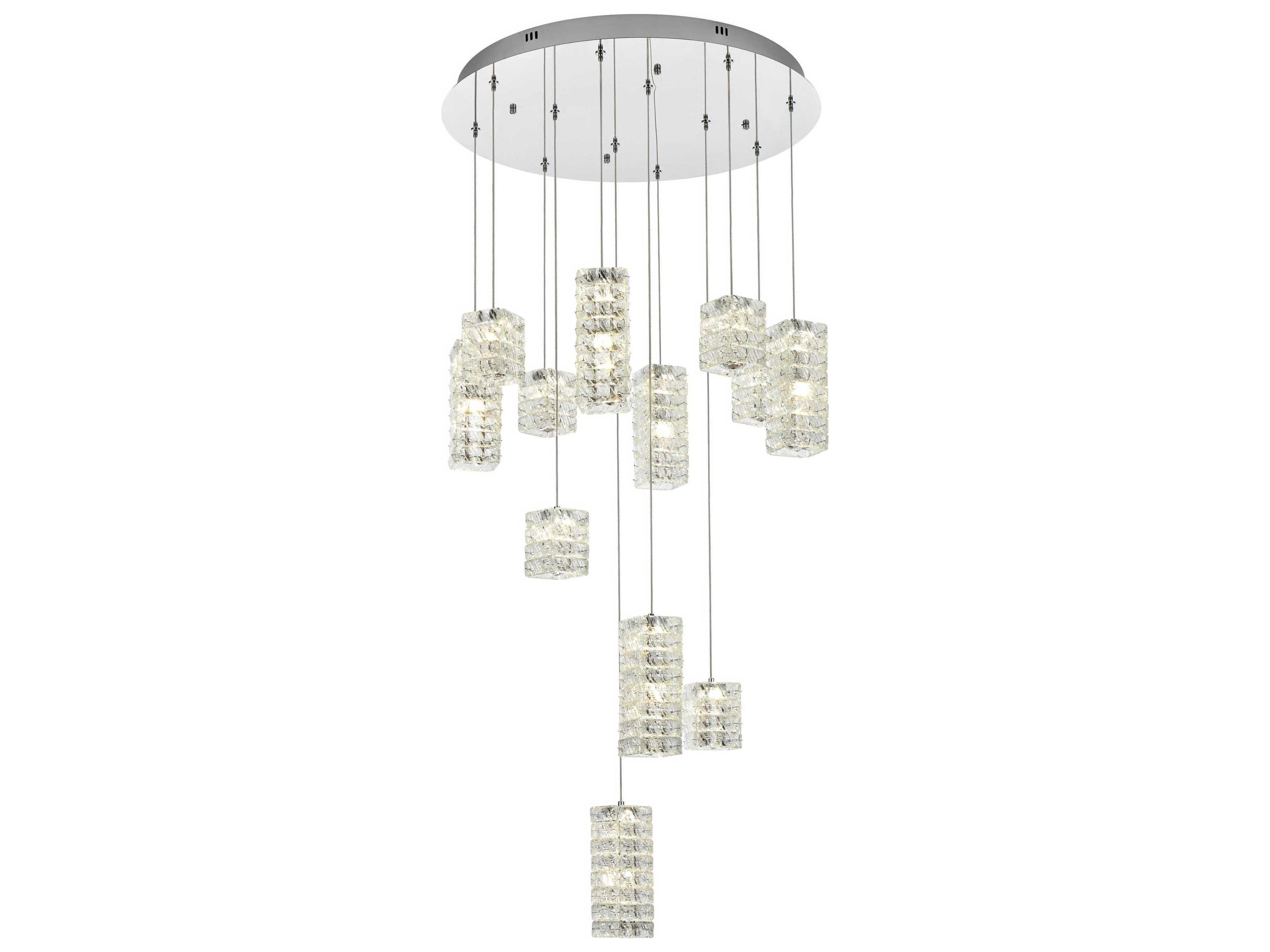 Aston 12-Light Chrome Pendant