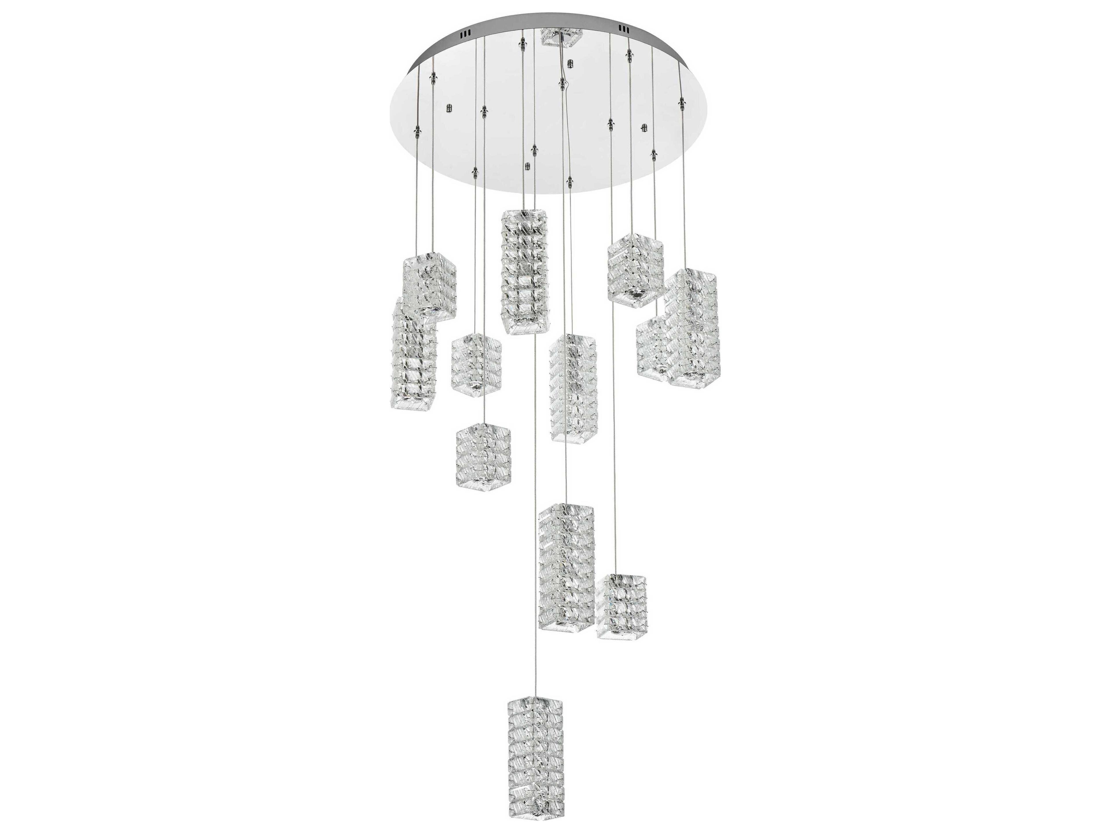 Elegant Lighting Aston 12-Light Chrome Pendant