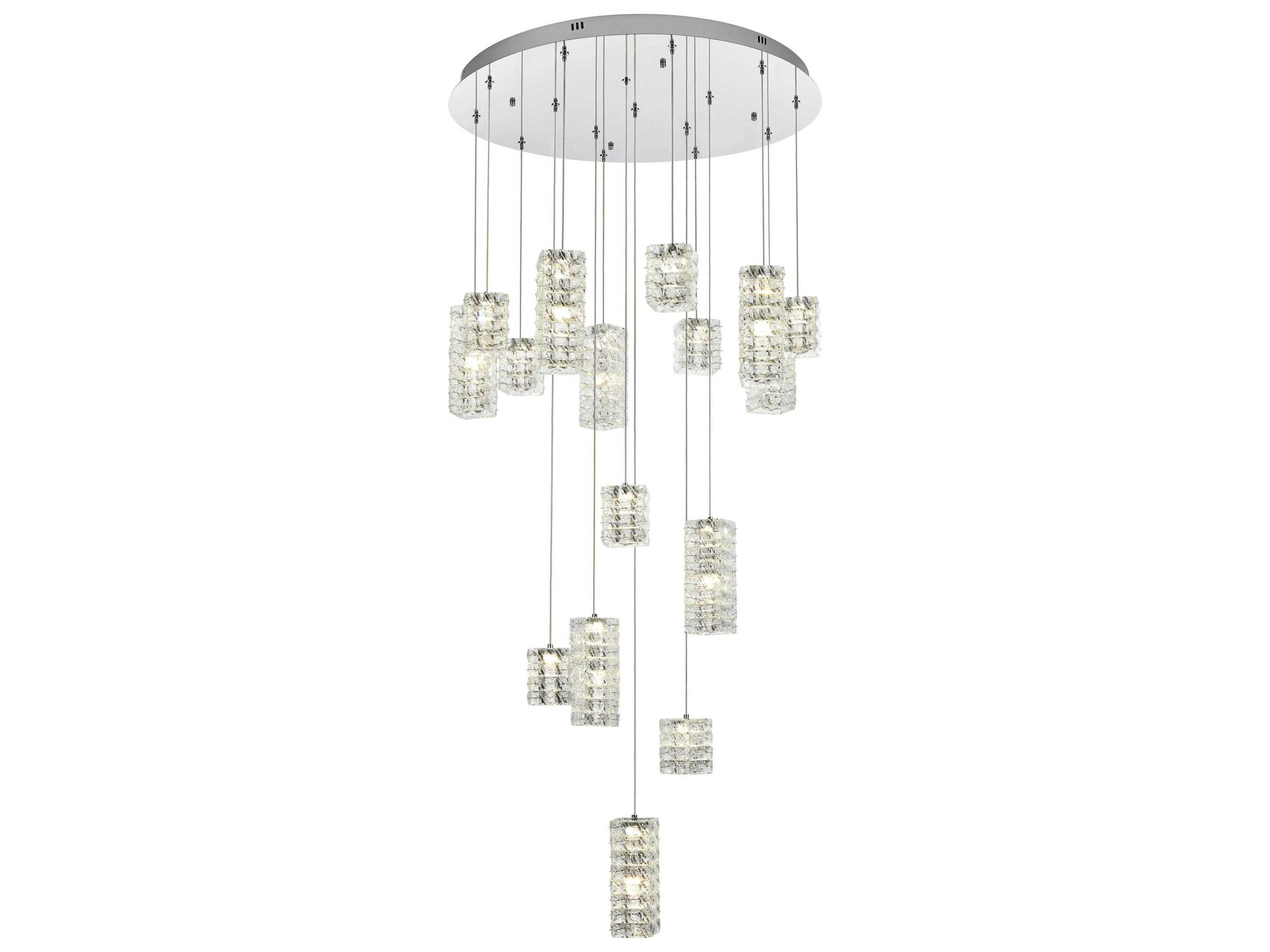 Aston 16-Light Chrome Pendant