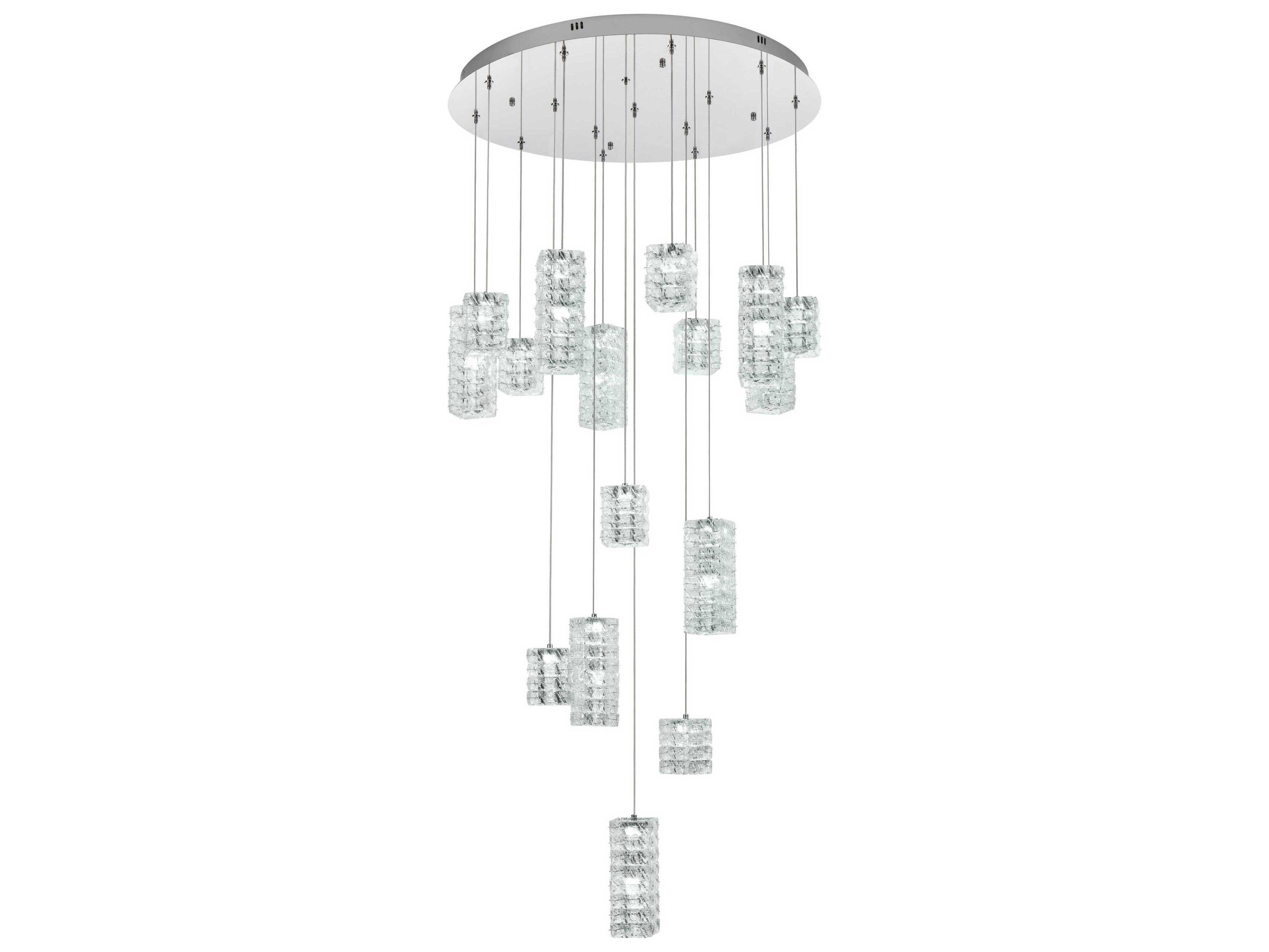 Elegant Lighting Aston 16-Light Chrome Pendant