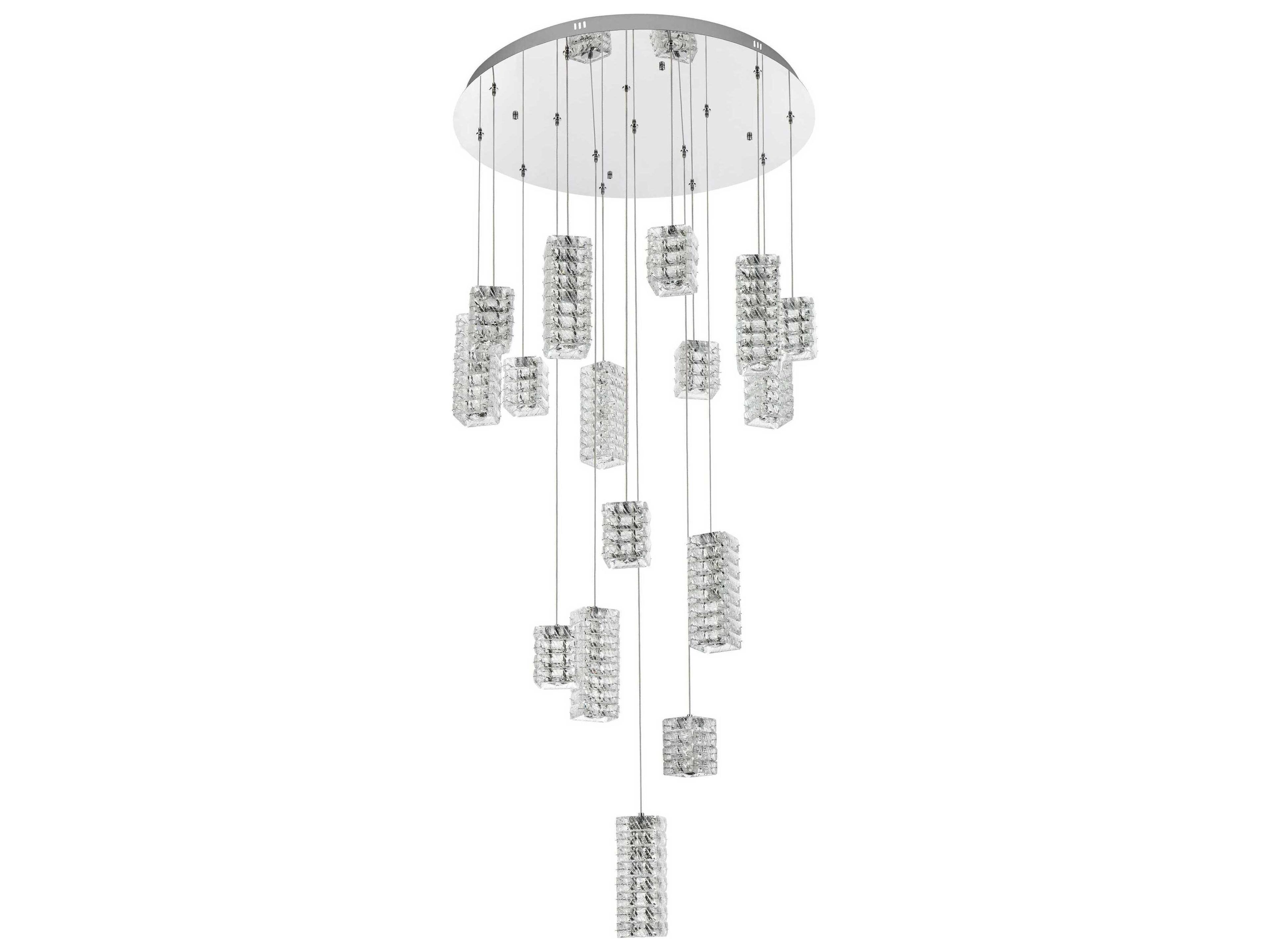 Elegant Lighting Aston 16-Light Chrome Pendant