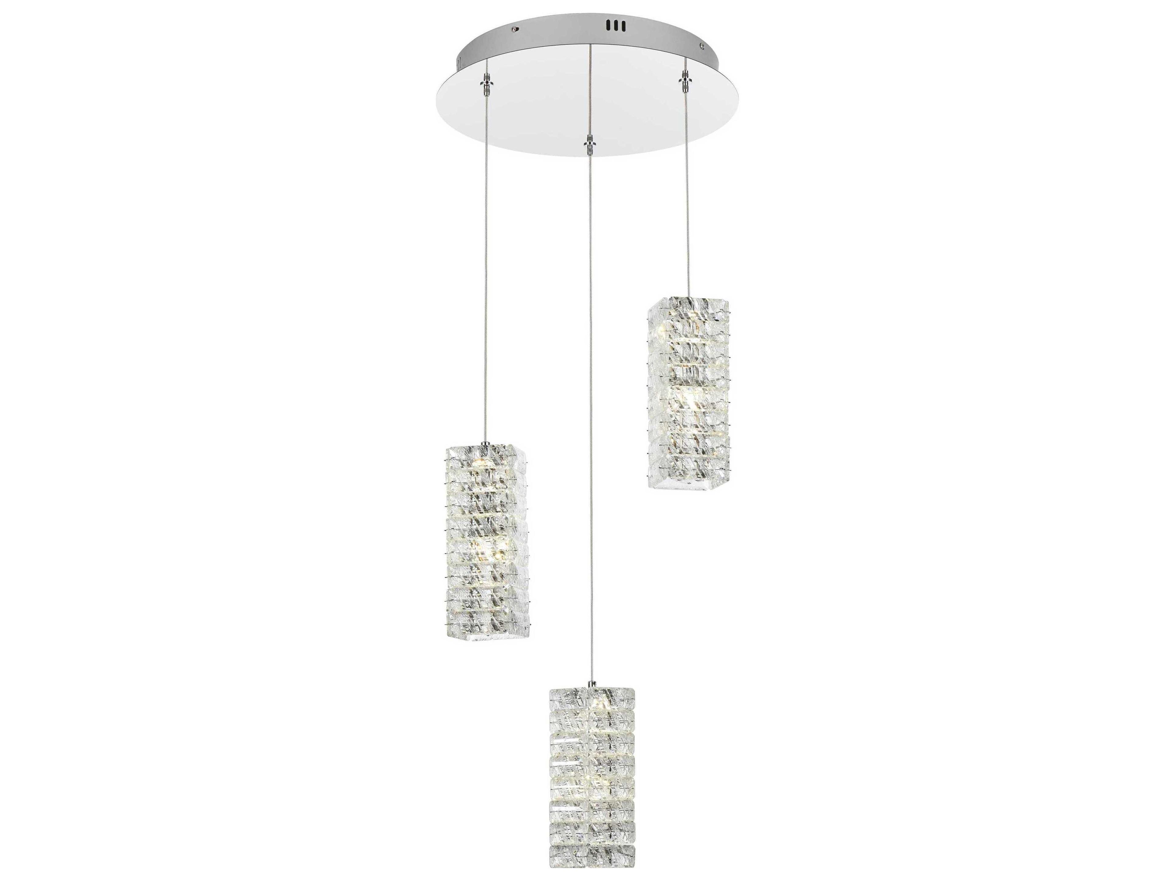 Aston 3-Light Chrome Pendant