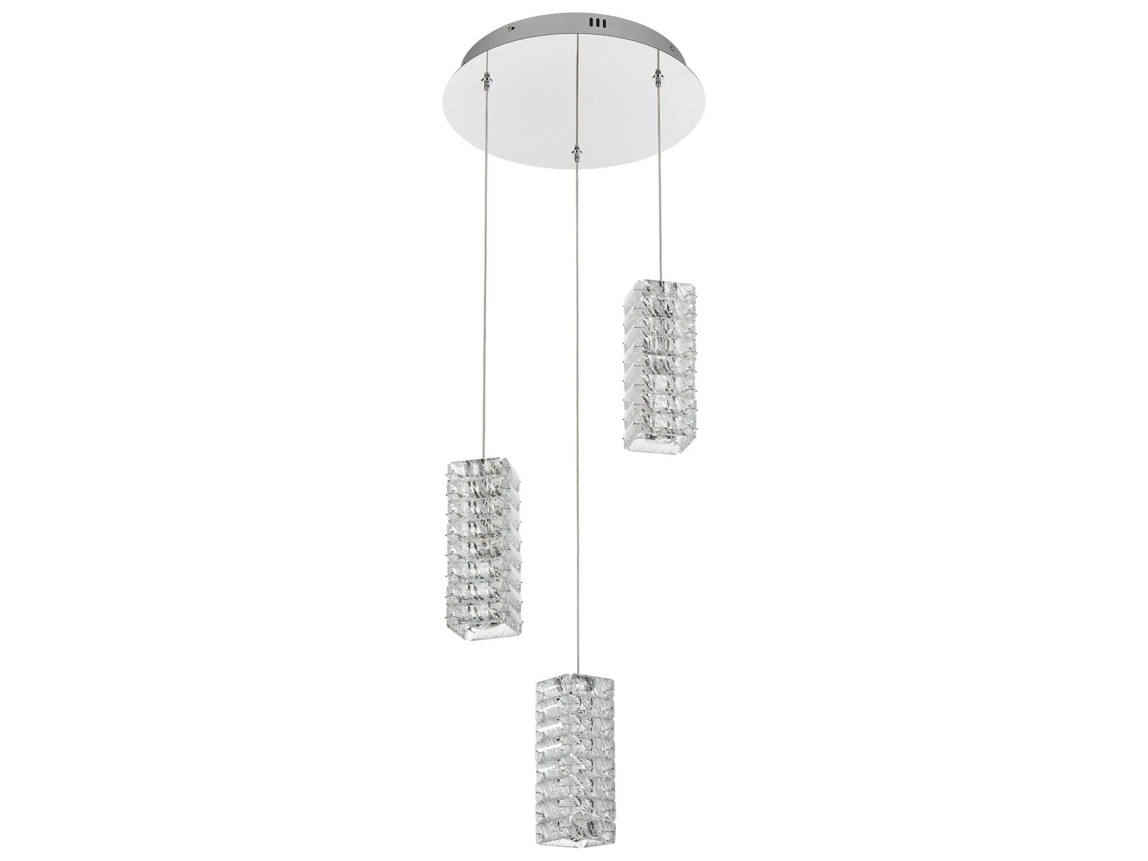 Elegant Lighting Aston 3-Light Chrome Pendant