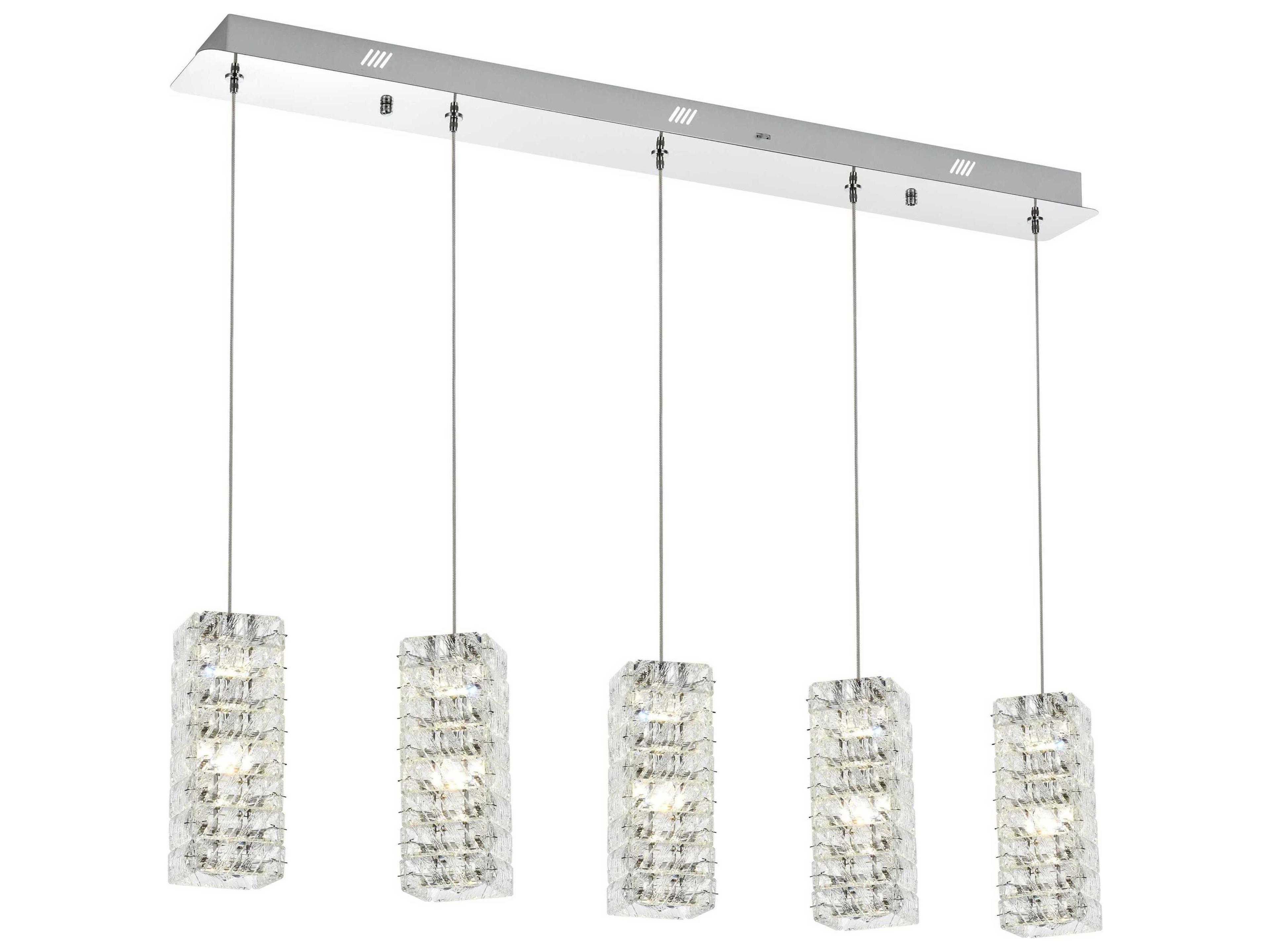 Aston 5-Light Chrome Island Pendant