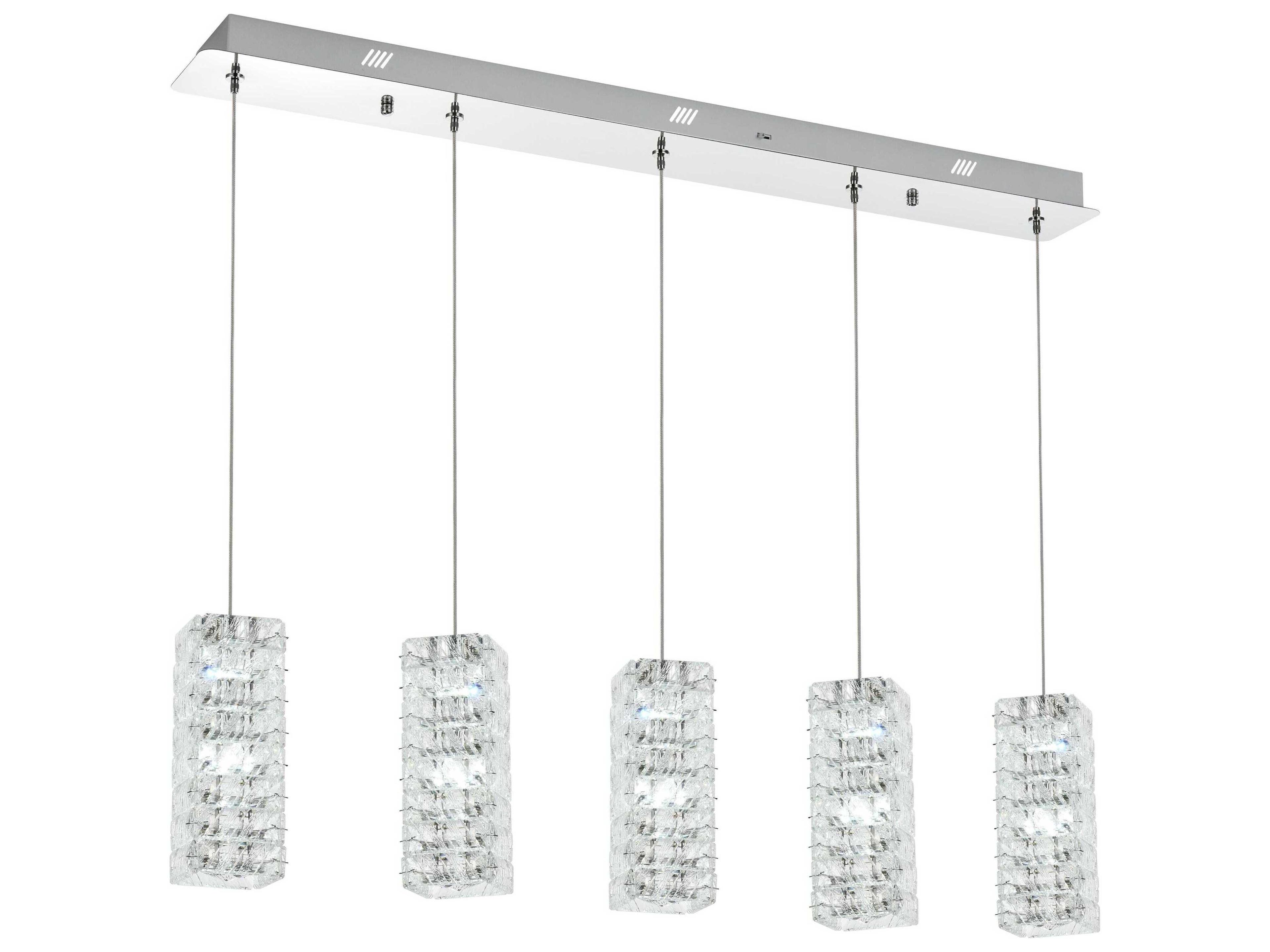 Elegant Lighting Aston 5-Light Chrome Island Pendant