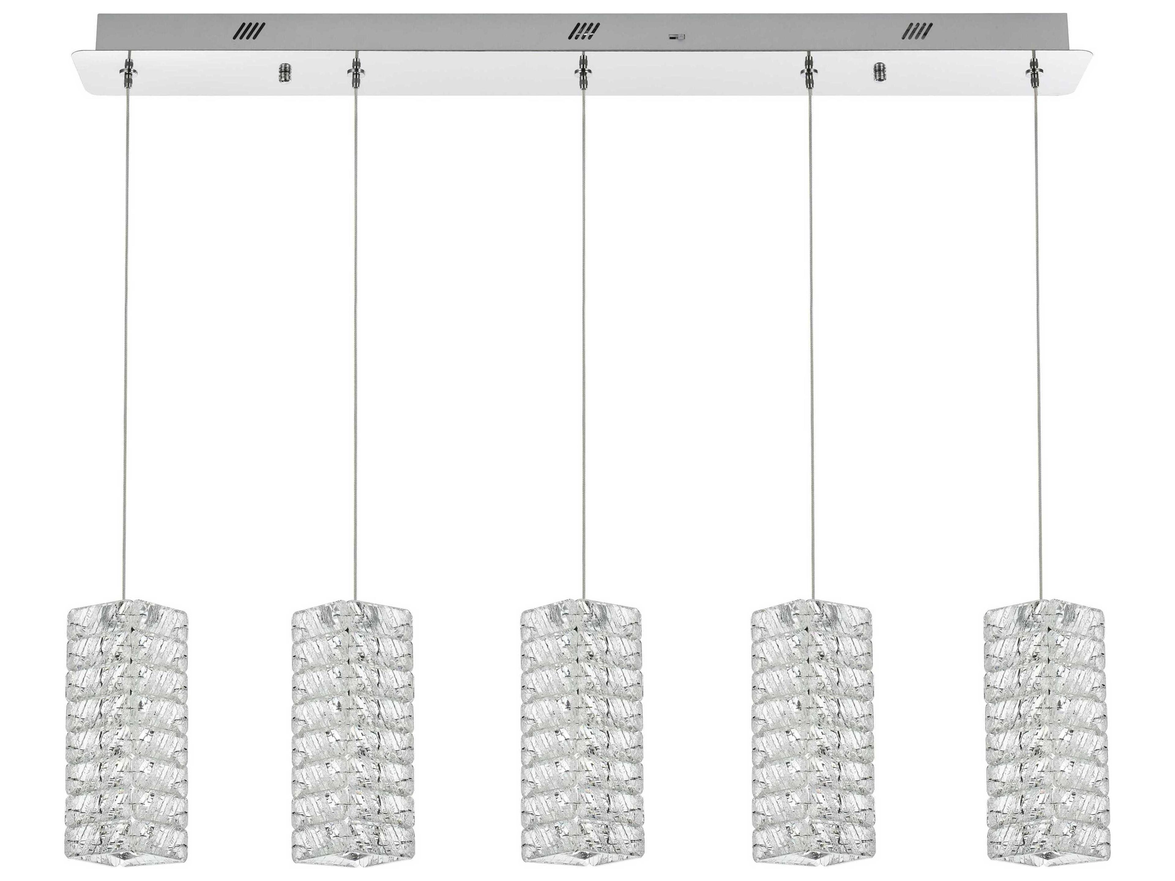 Elegant Lighting Aston 5-Light Chrome Island Pendant