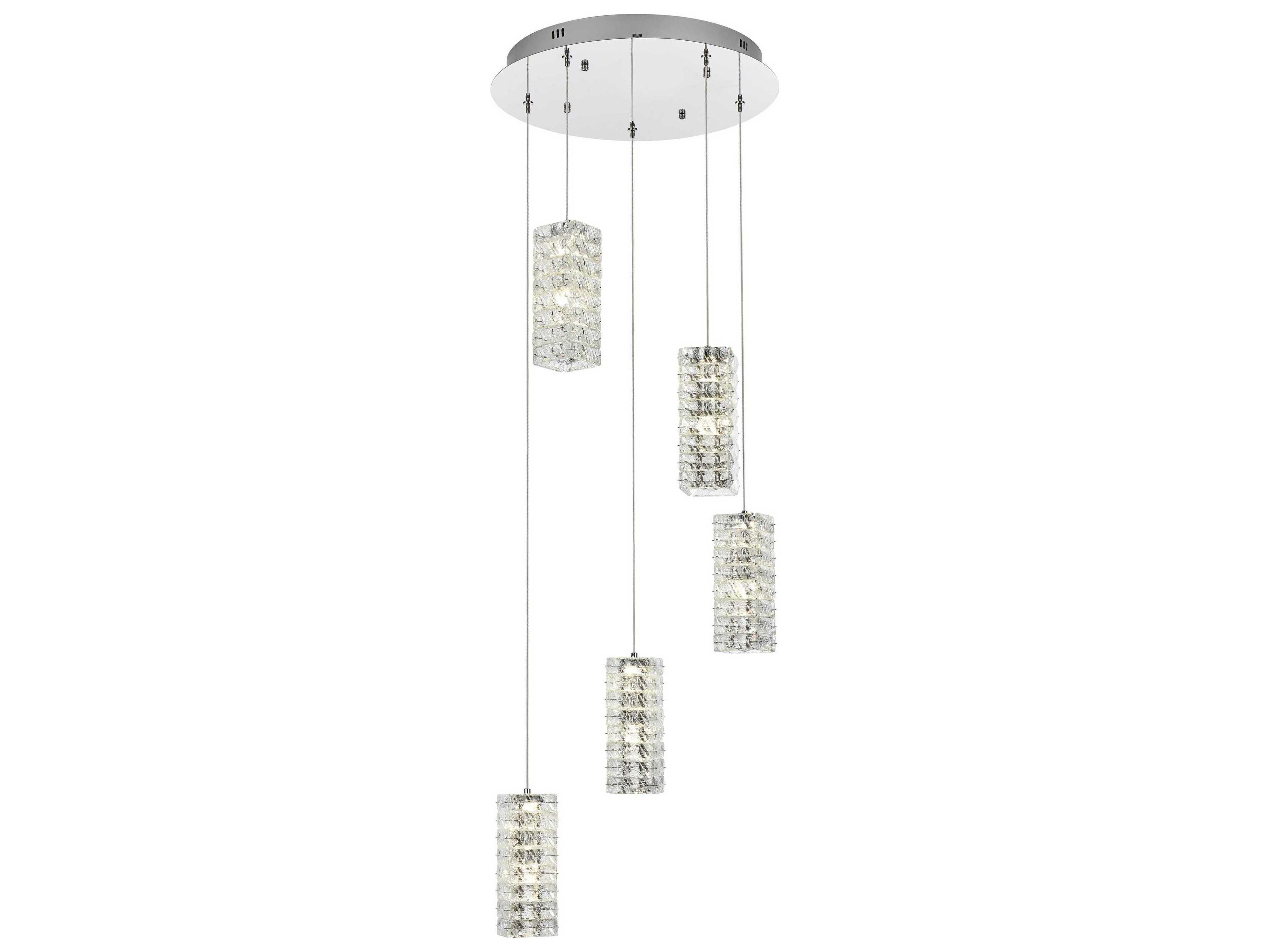 Aston 5-Light Chrome Pendant