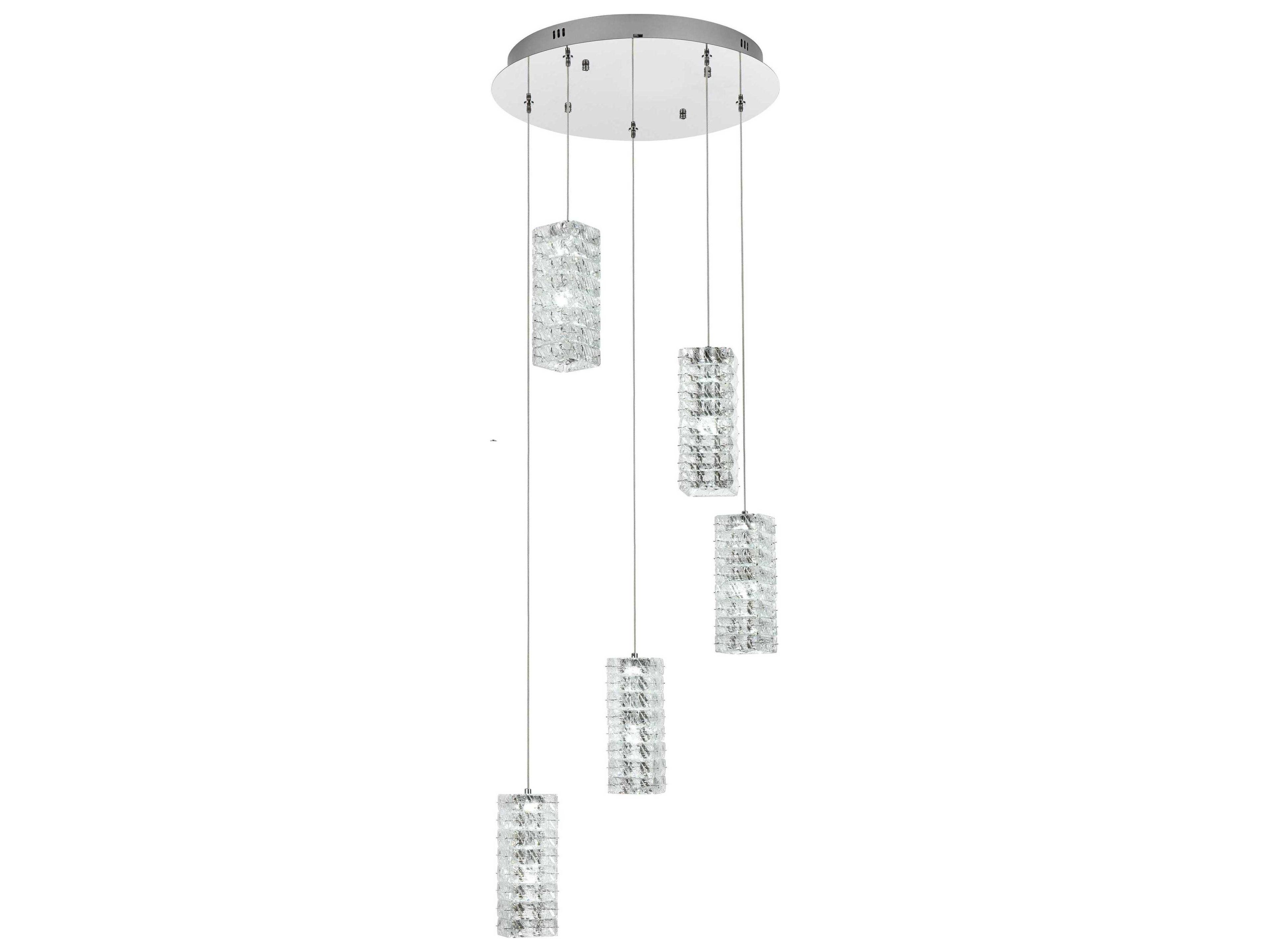 Elegant Lighting Aston 5-Light Chrome Pendant