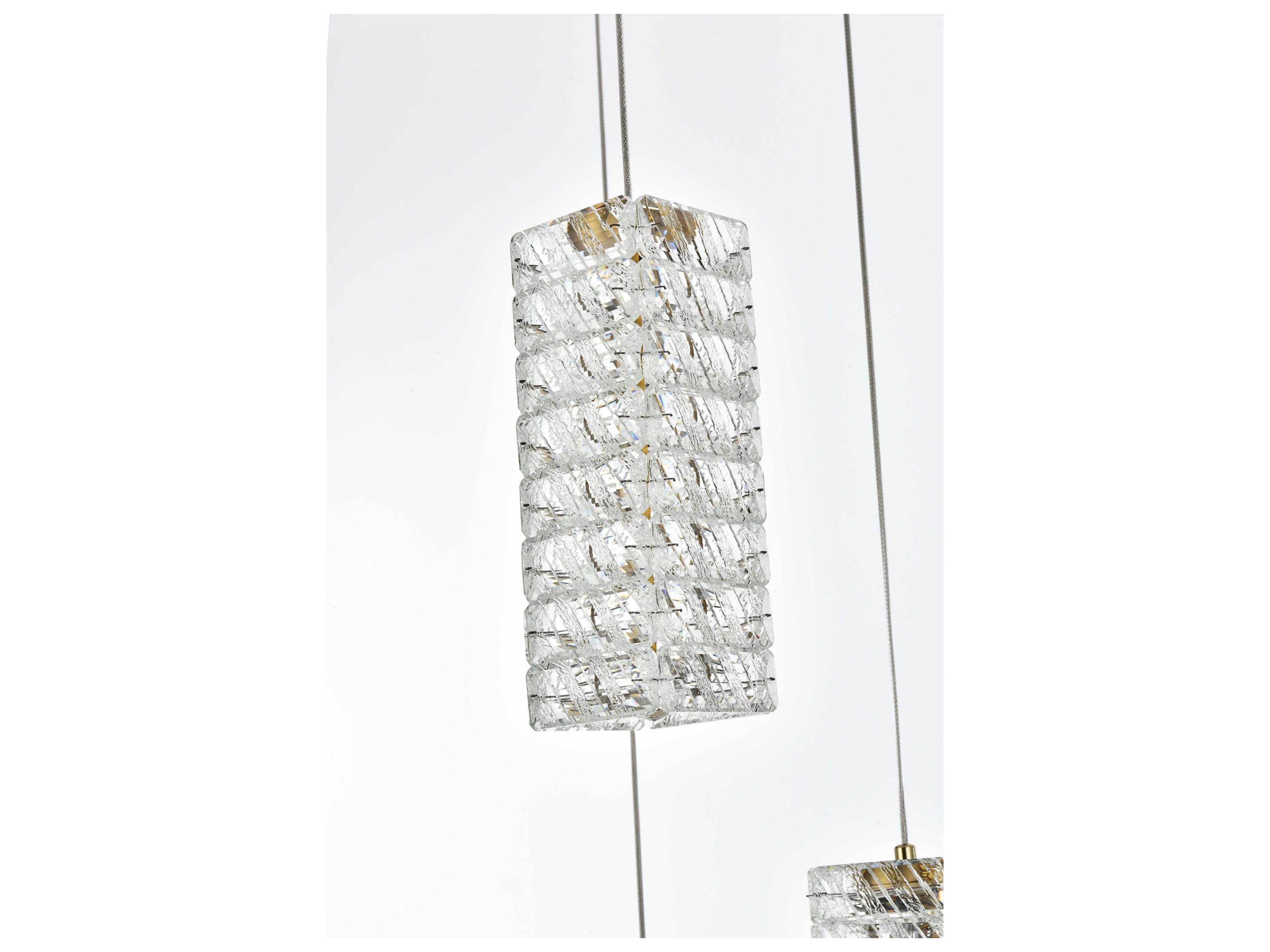 Elegant Lighting Aston 5-Light Satin Gold Pendant