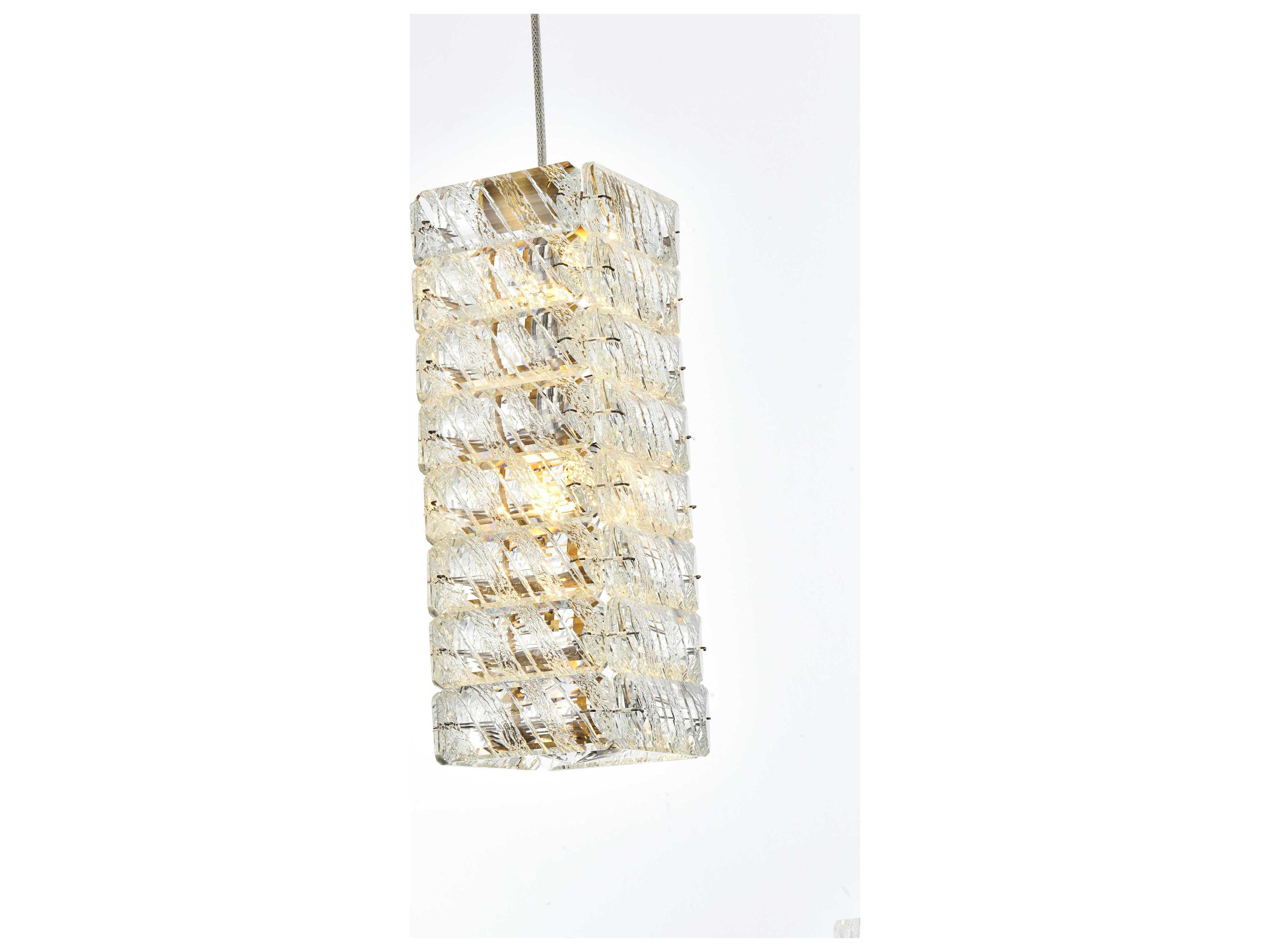 Elegant Lighting Aston 5-Light Satin Gold Island Pendant
