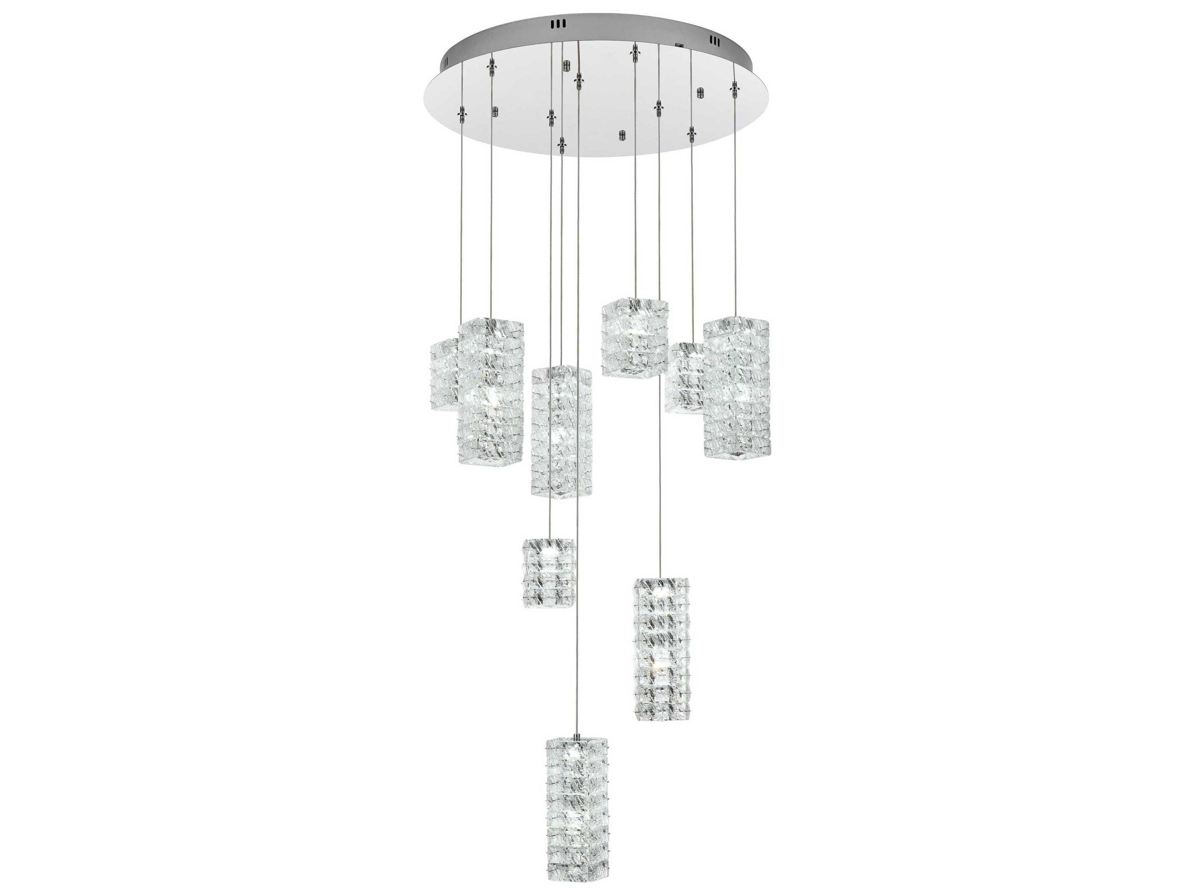 Elegant Lighting Aston 9-Light Chrome Pendant