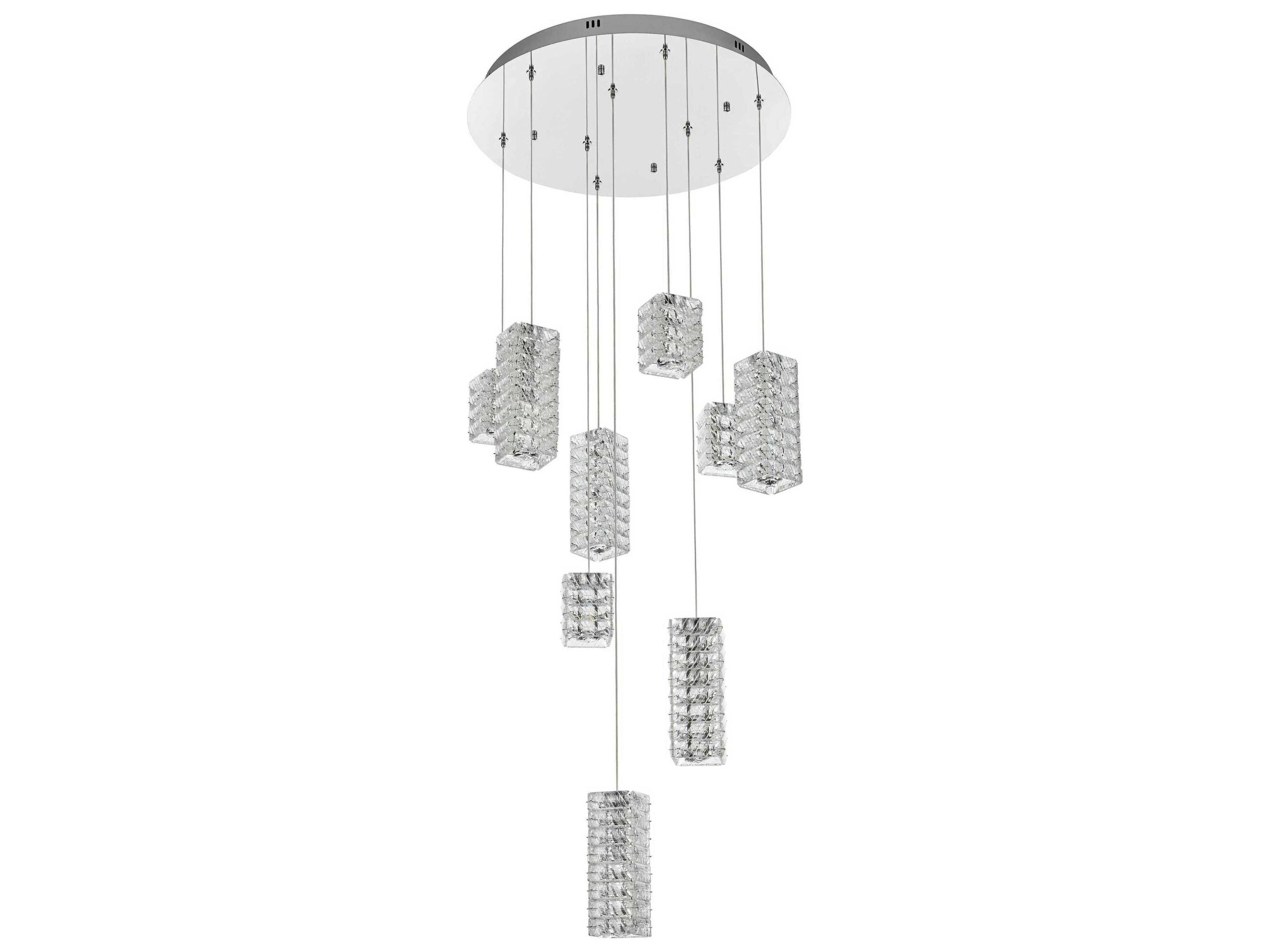 Elegant Lighting Aston 9-Light Chrome Pendant
