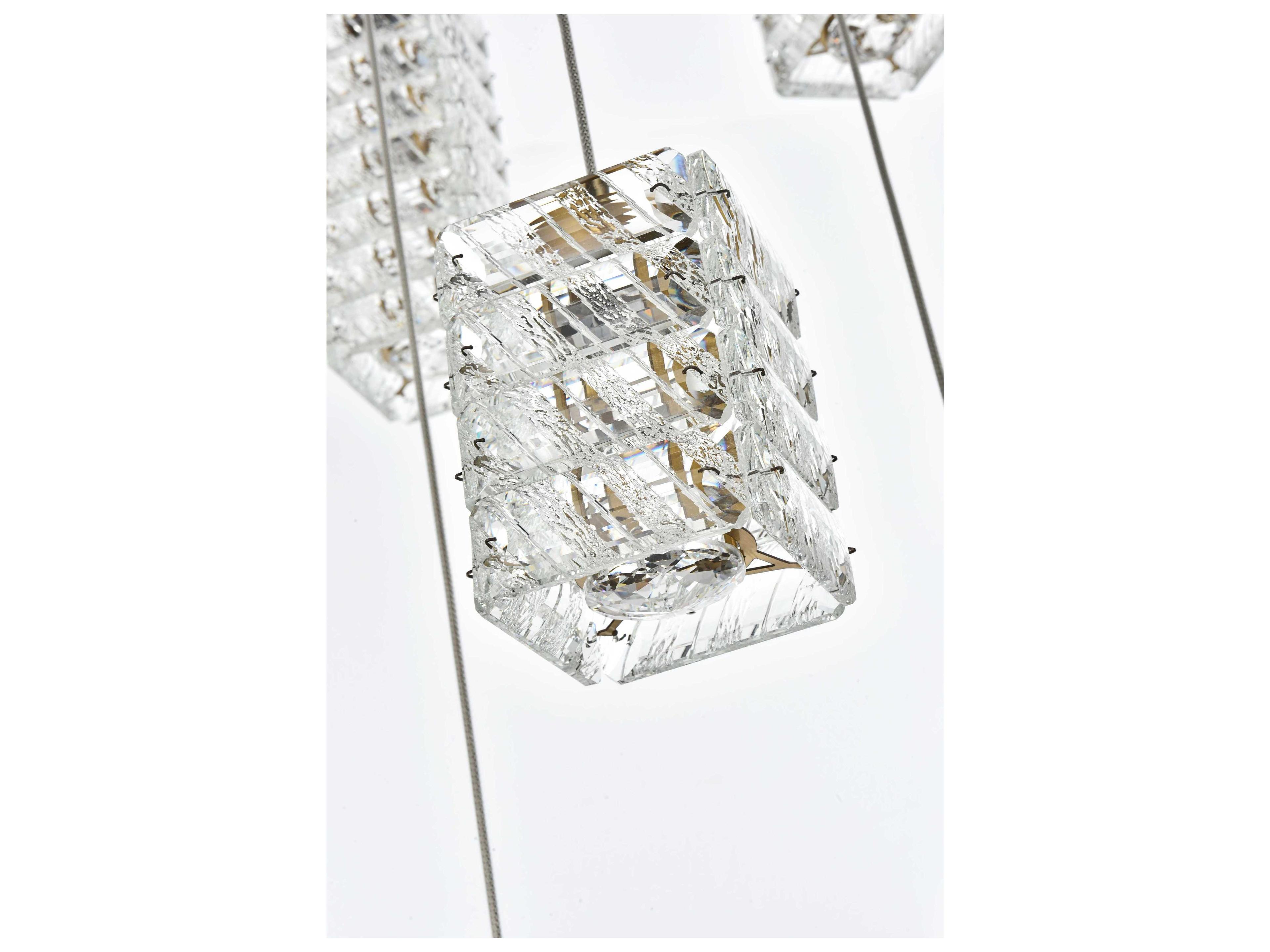Elegant Lighting Aston 9-Light Satin Gold Pendant