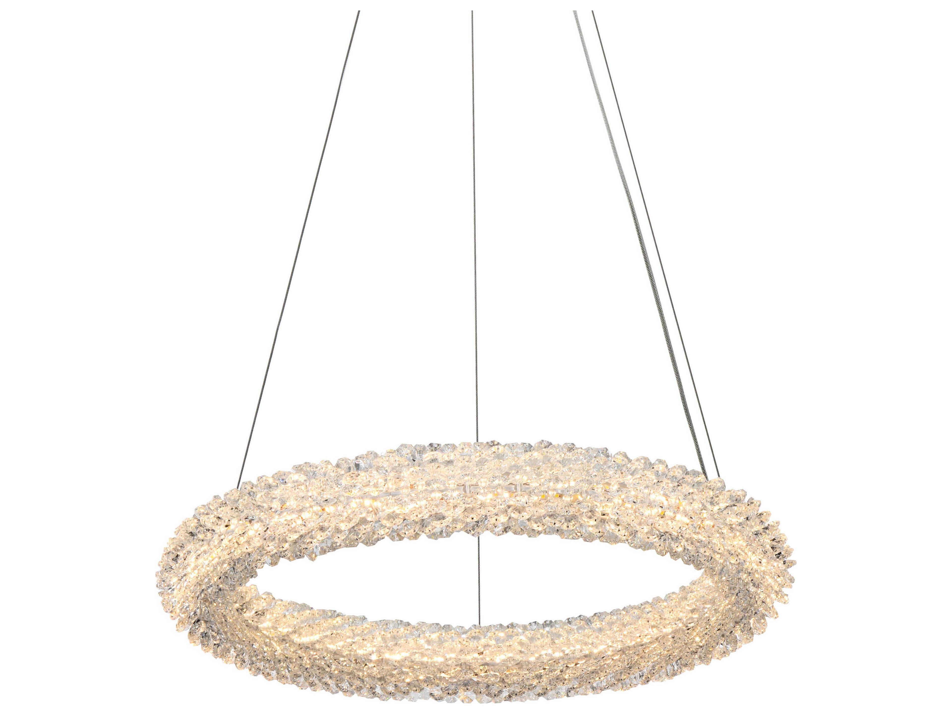 Elegant Lighting Bowen 1-Light Satin Gold Round Pendant