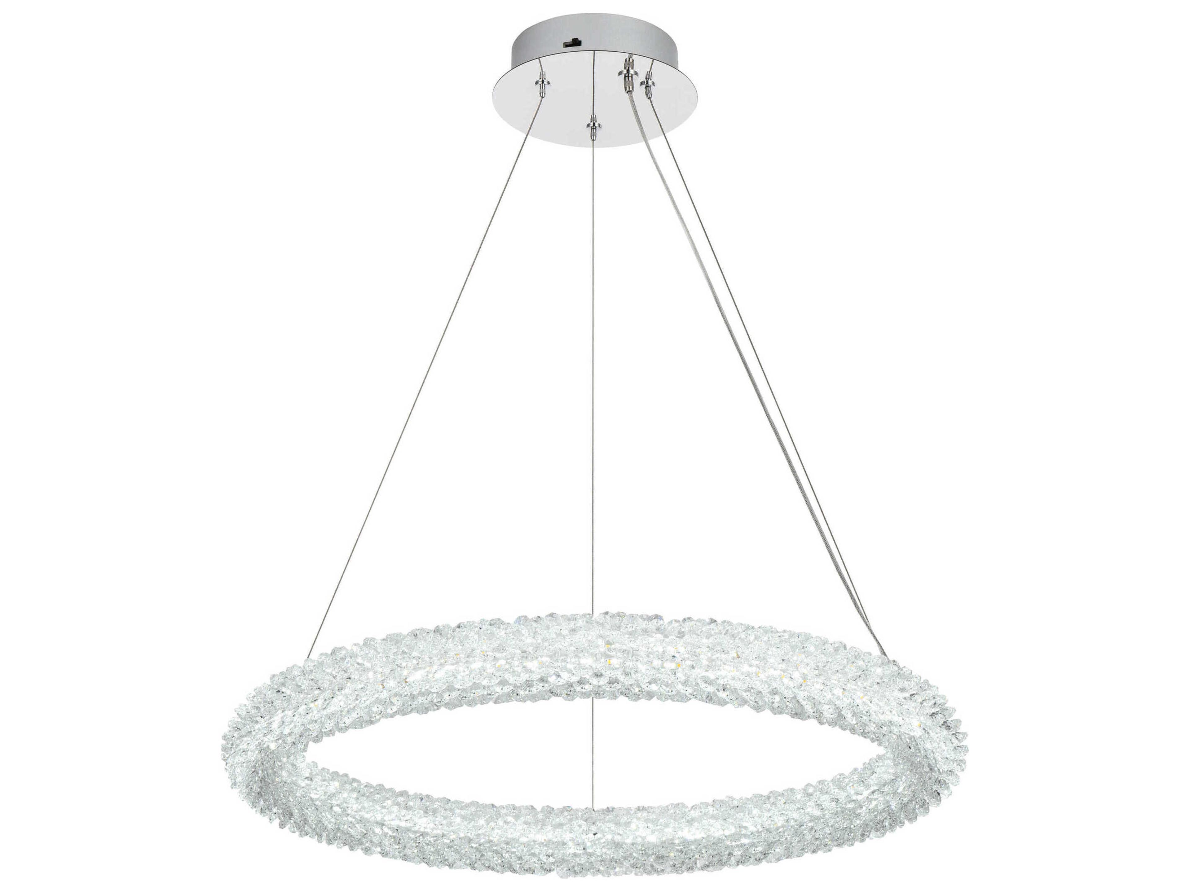 Elegant Lighting Bowen 1-Light Chrome Round Pendant