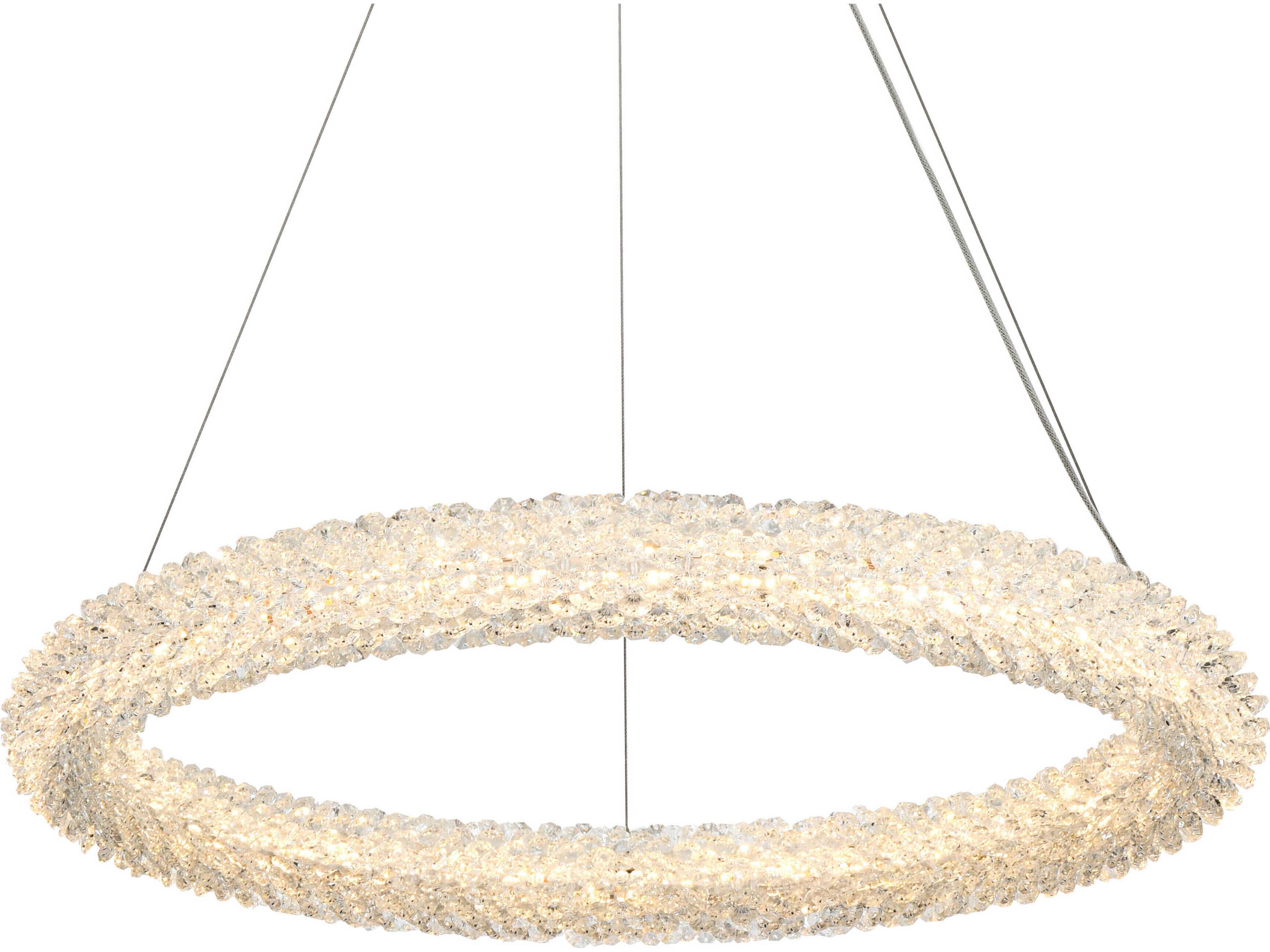 Elegant Lighting Bowen 1-Light Chrome Round Pendant