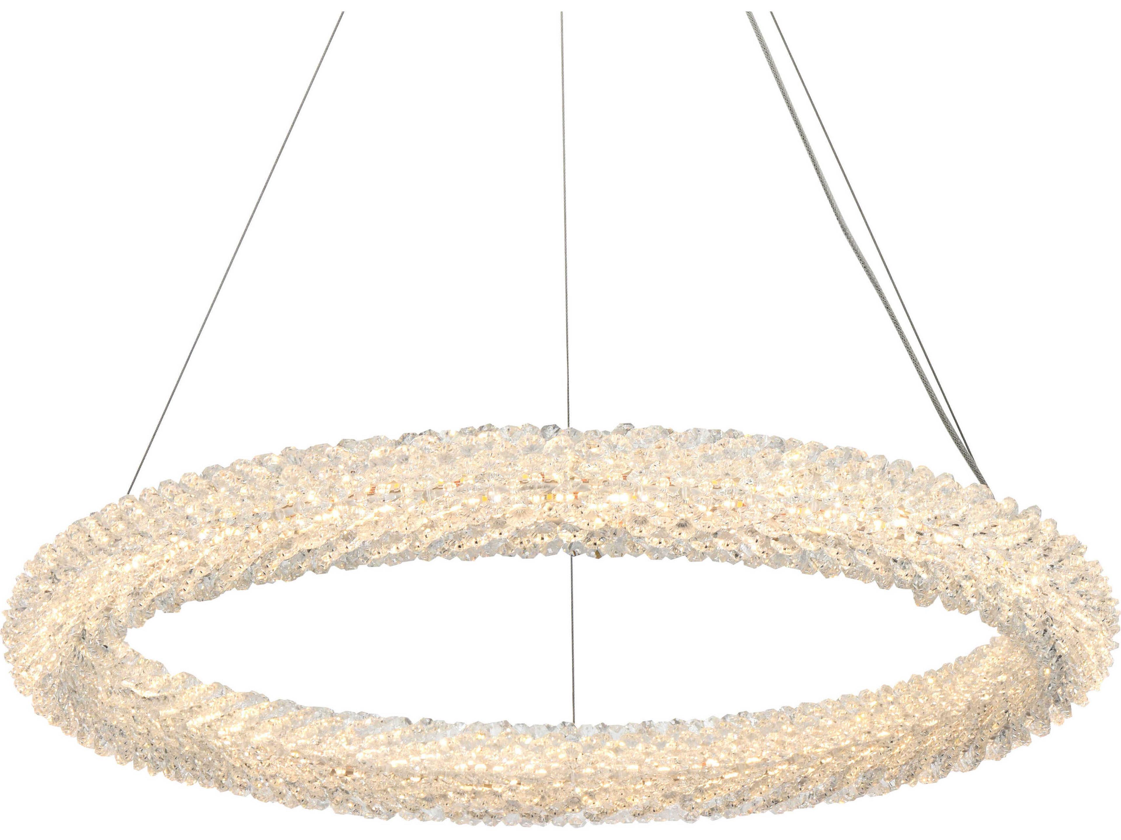 Elegant Lighting Bowen 1-Light Satin Gold Round Pendant