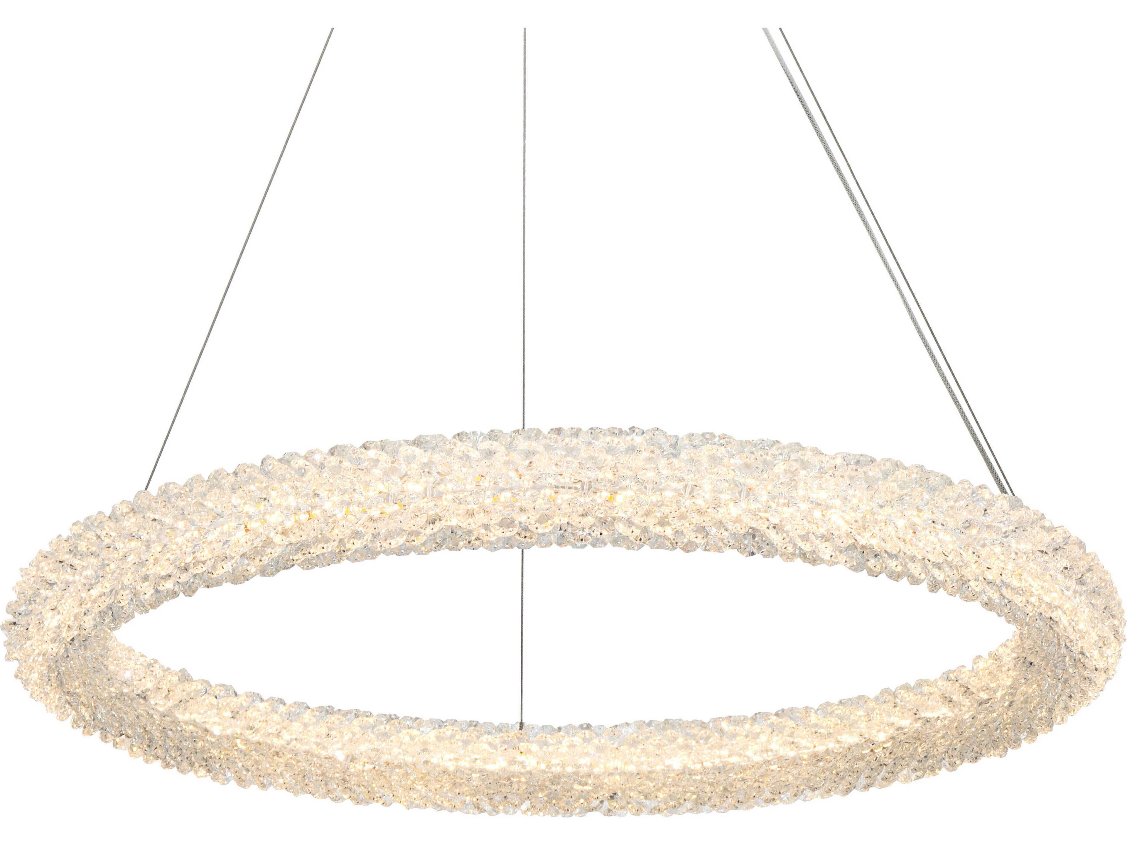 Elegant Lighting Bowen 1-Light Chrome Round Pendant
