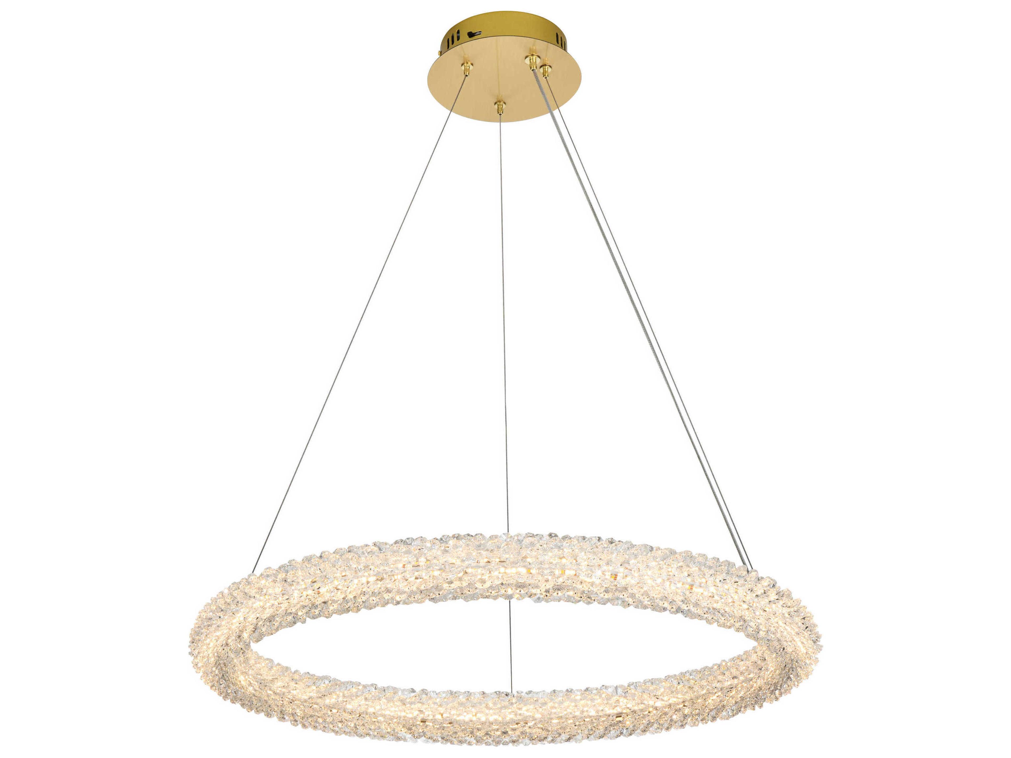 Bowen 1-Light Satin Gold Round Pendant