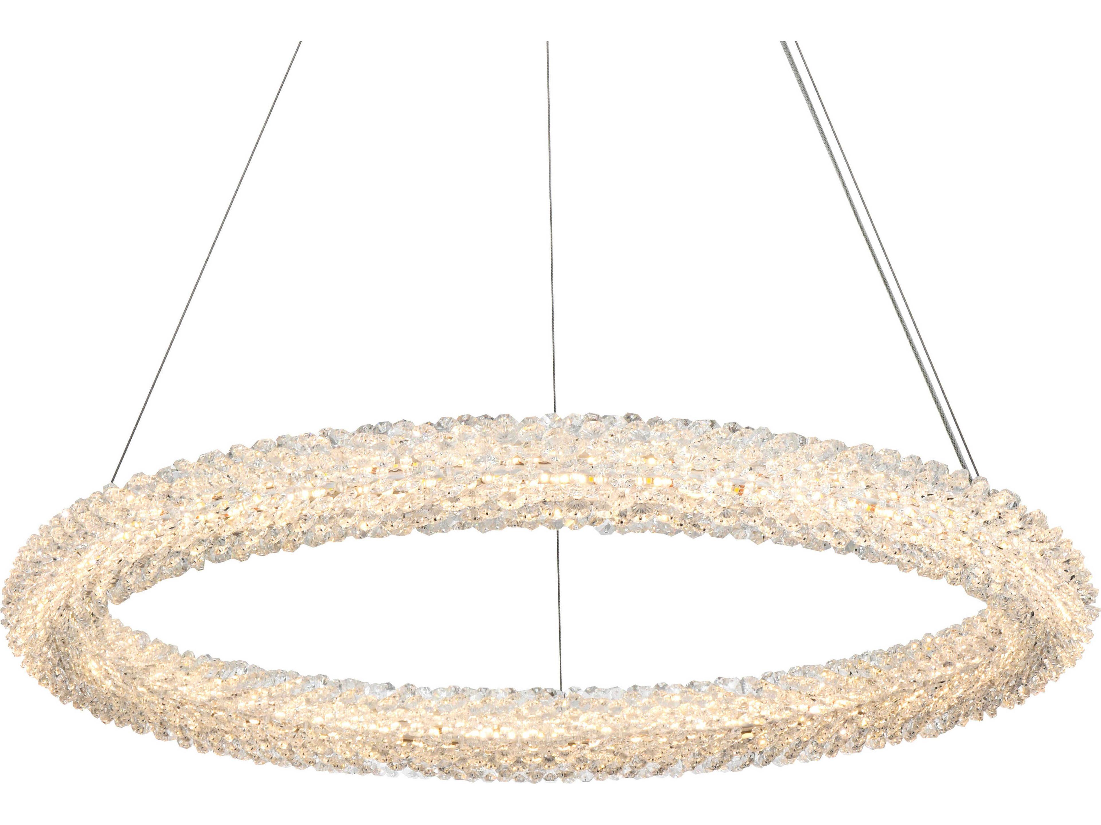 Elegant Lighting Bowen 1-Light Satin Gold Round Pendant