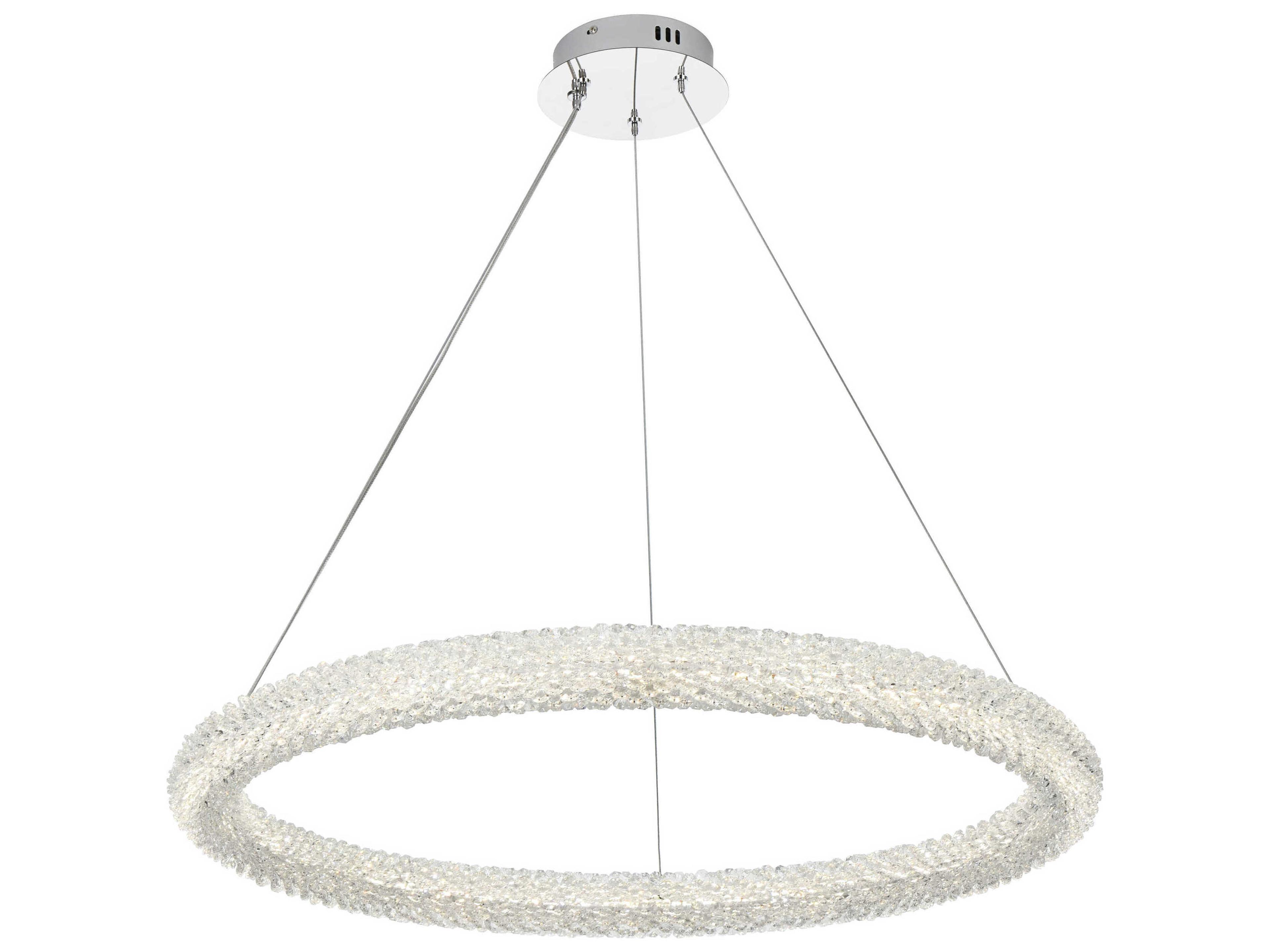Elegant Lighting Bowen 1-Light Chrome Round Pendant