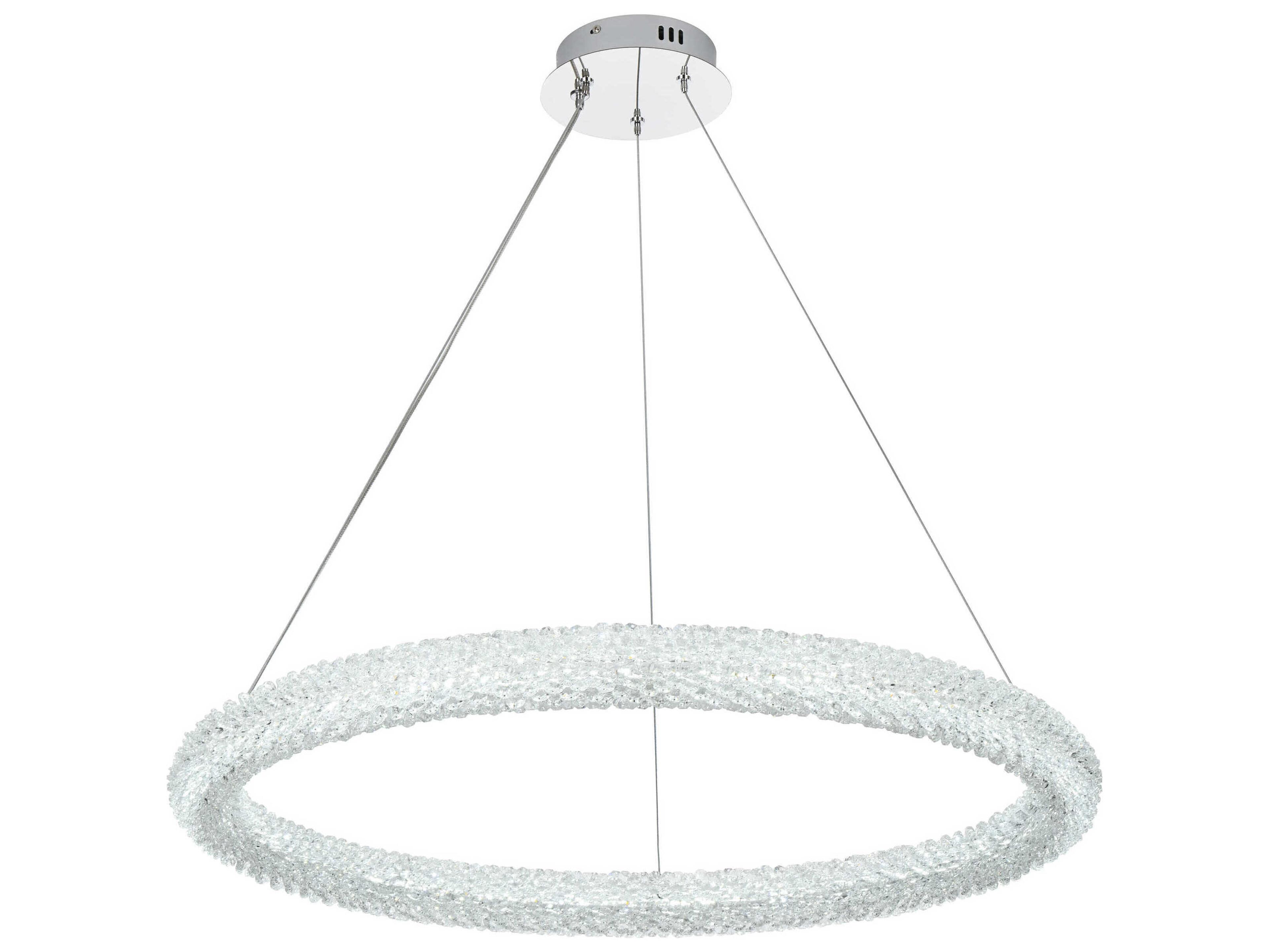 Elegant Lighting Bowen 1-Light Chrome Round Pendant