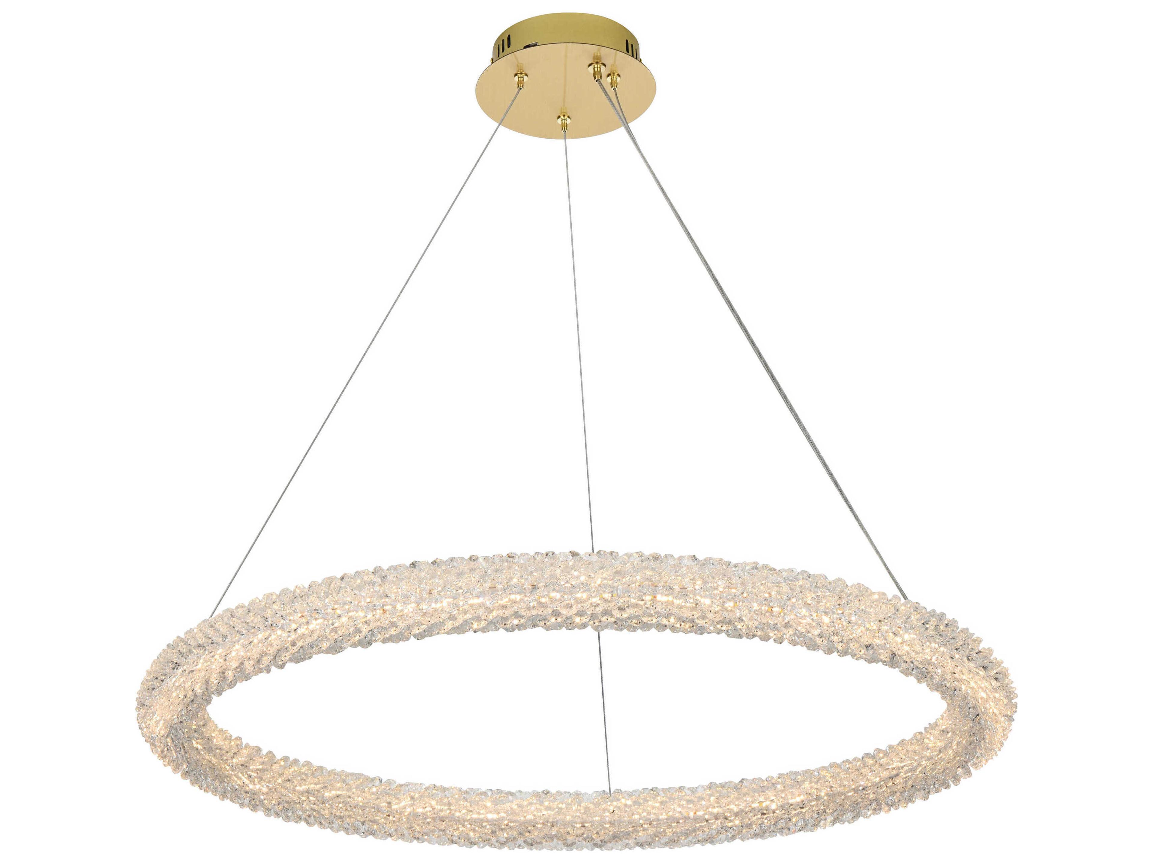 Bowen 1-Light Satin Gold Round Pendant
