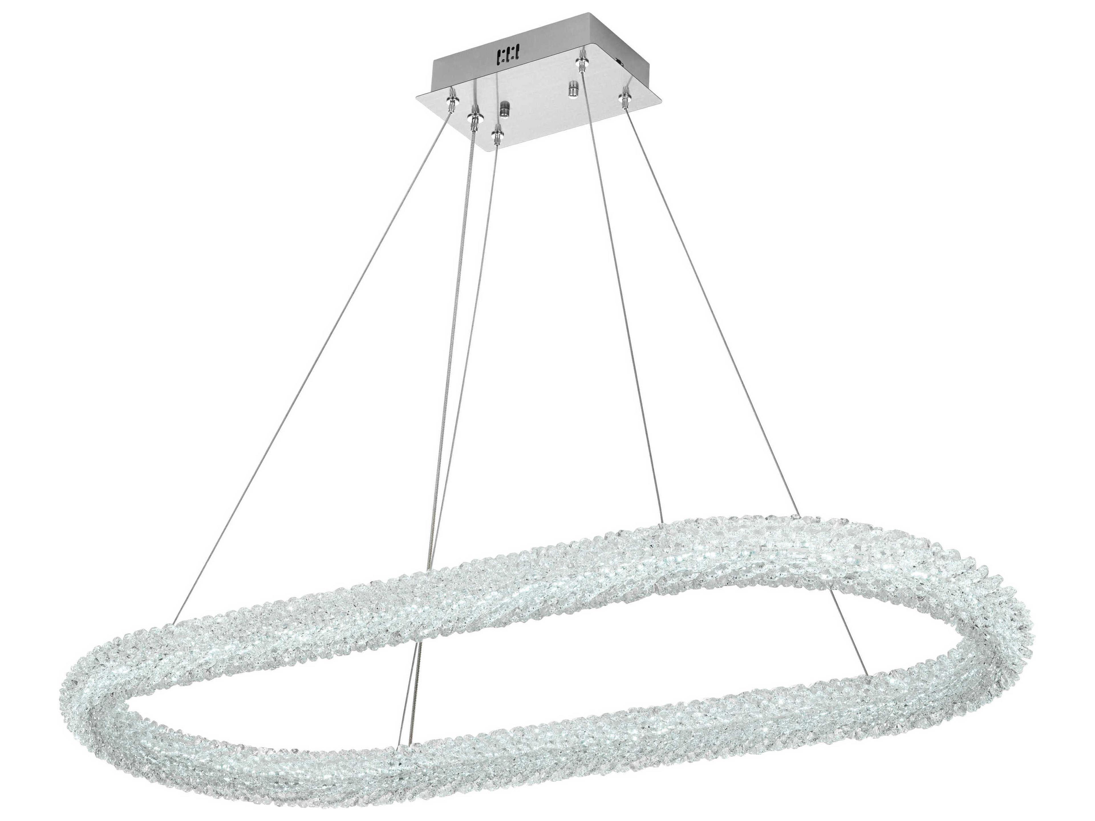 Elegant Lighting Bowen 1-Light Chrome Linear Island Pendant