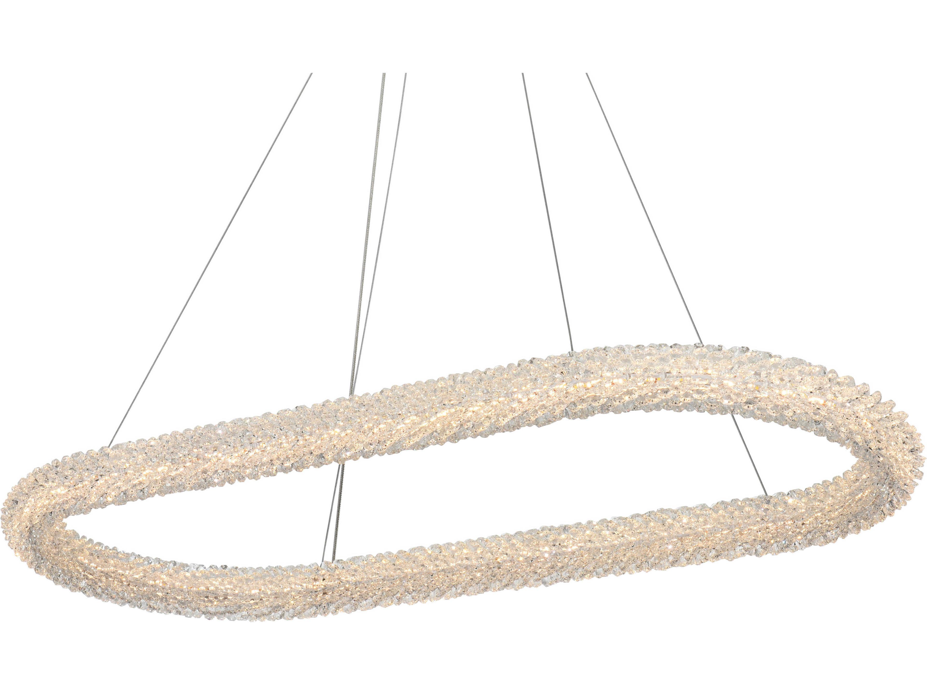 Elegant Lighting Bowen 1-Light Chrome Linear Island Pendant