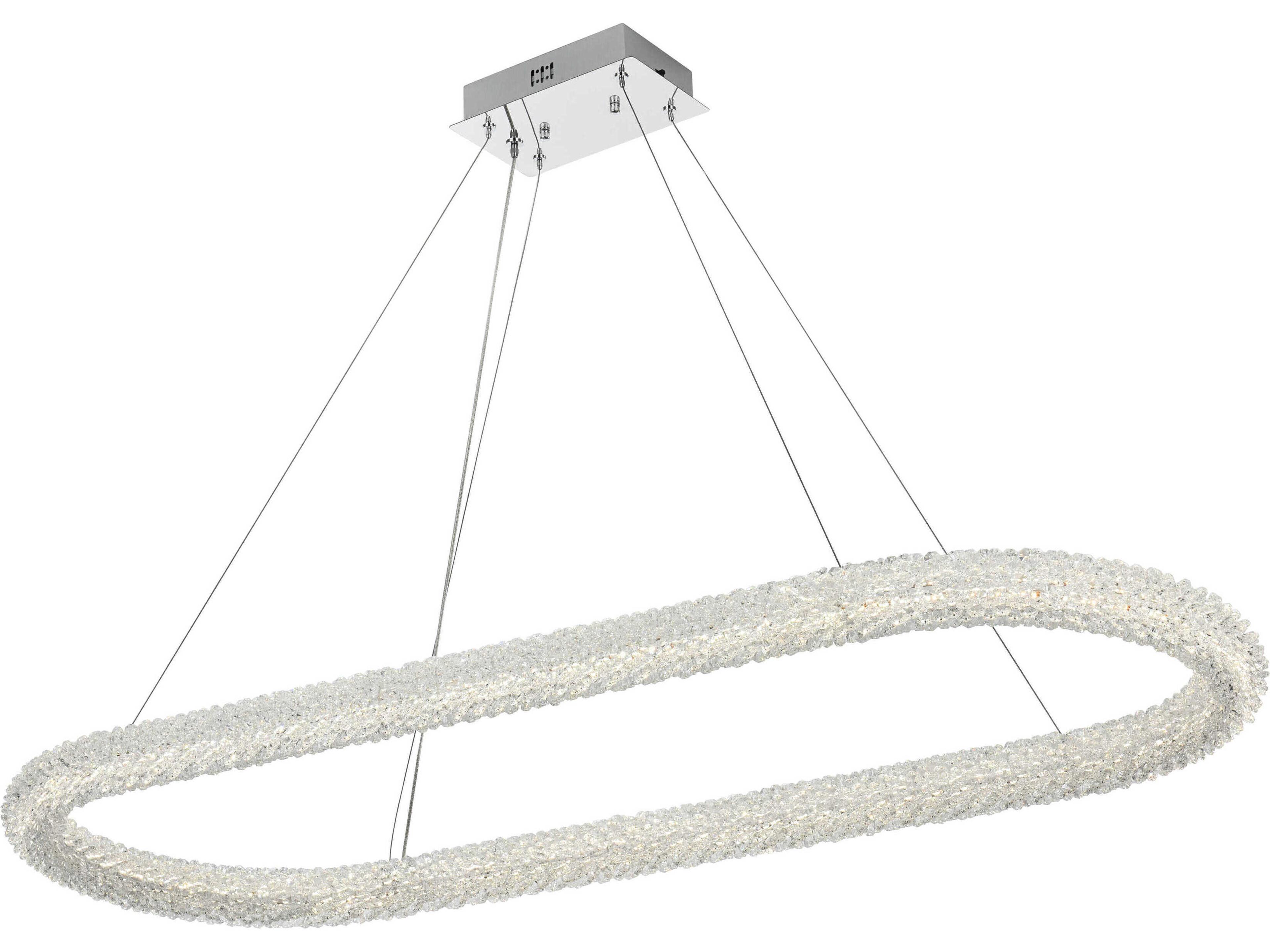 Elegant Lighting Bowen 1-Light Chrome Linear Island Pendant