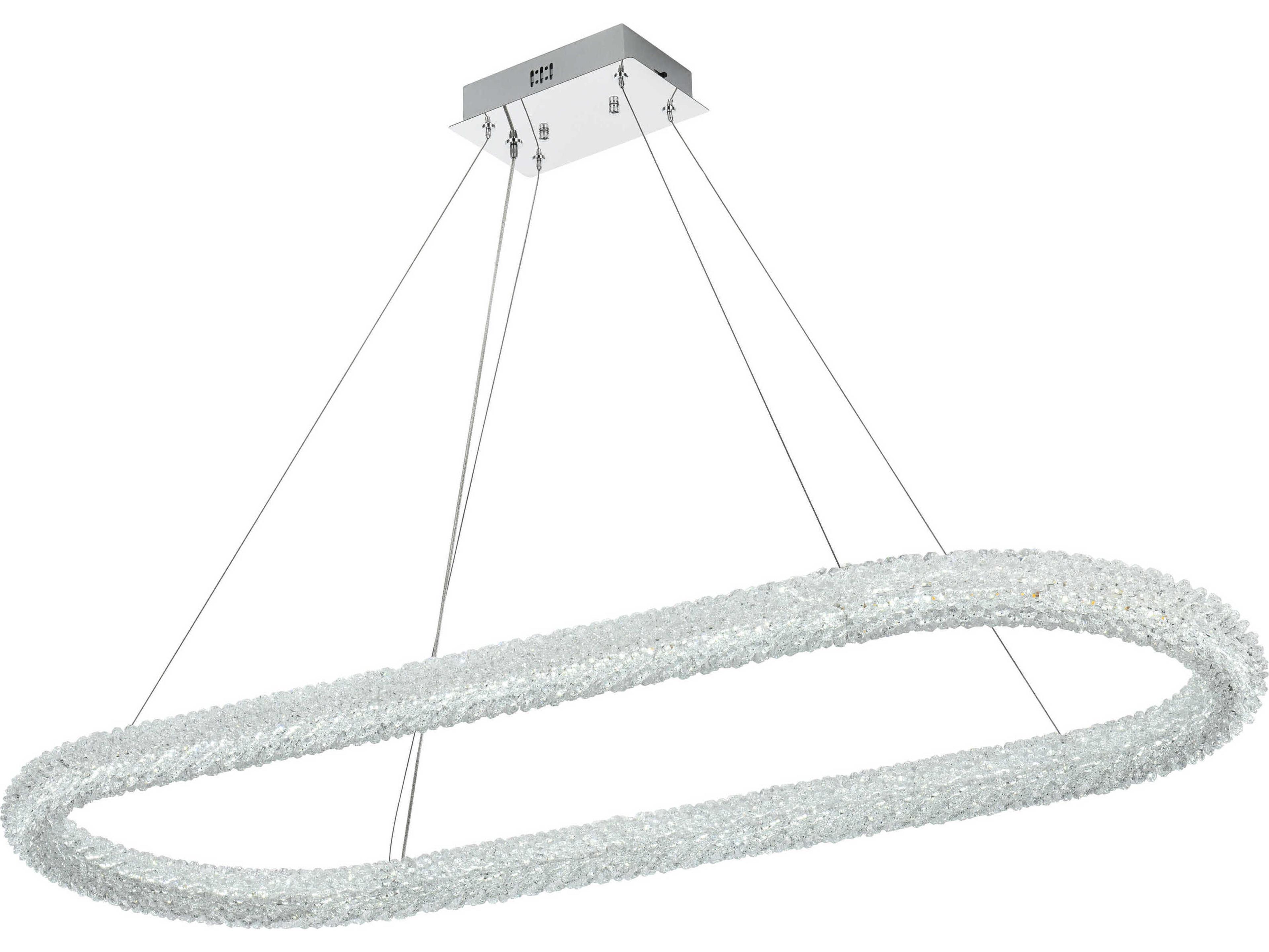 Elegant Lighting Bowen 1-Light Chrome Linear Island Pendant