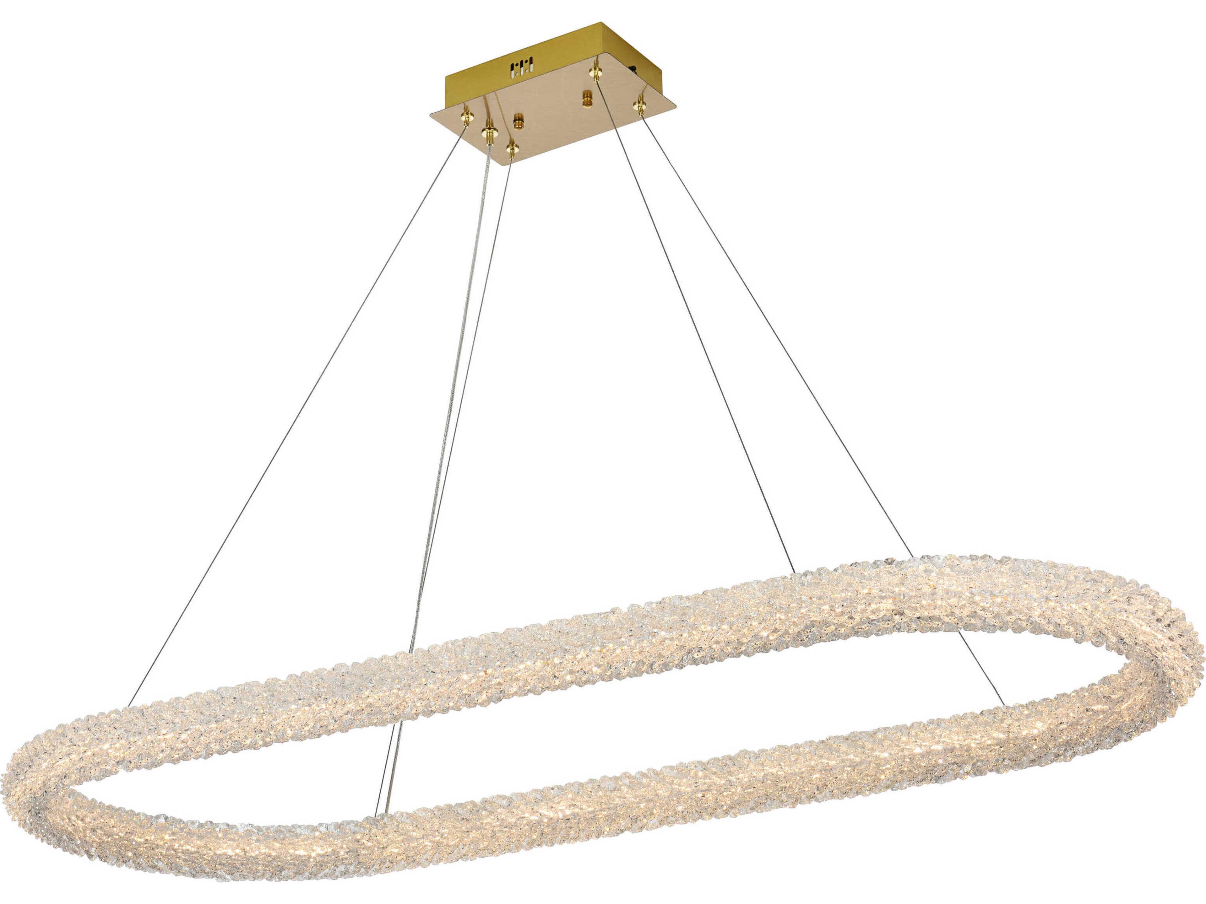 Bowen 1-Light Satin Gold Linear Island Pendant