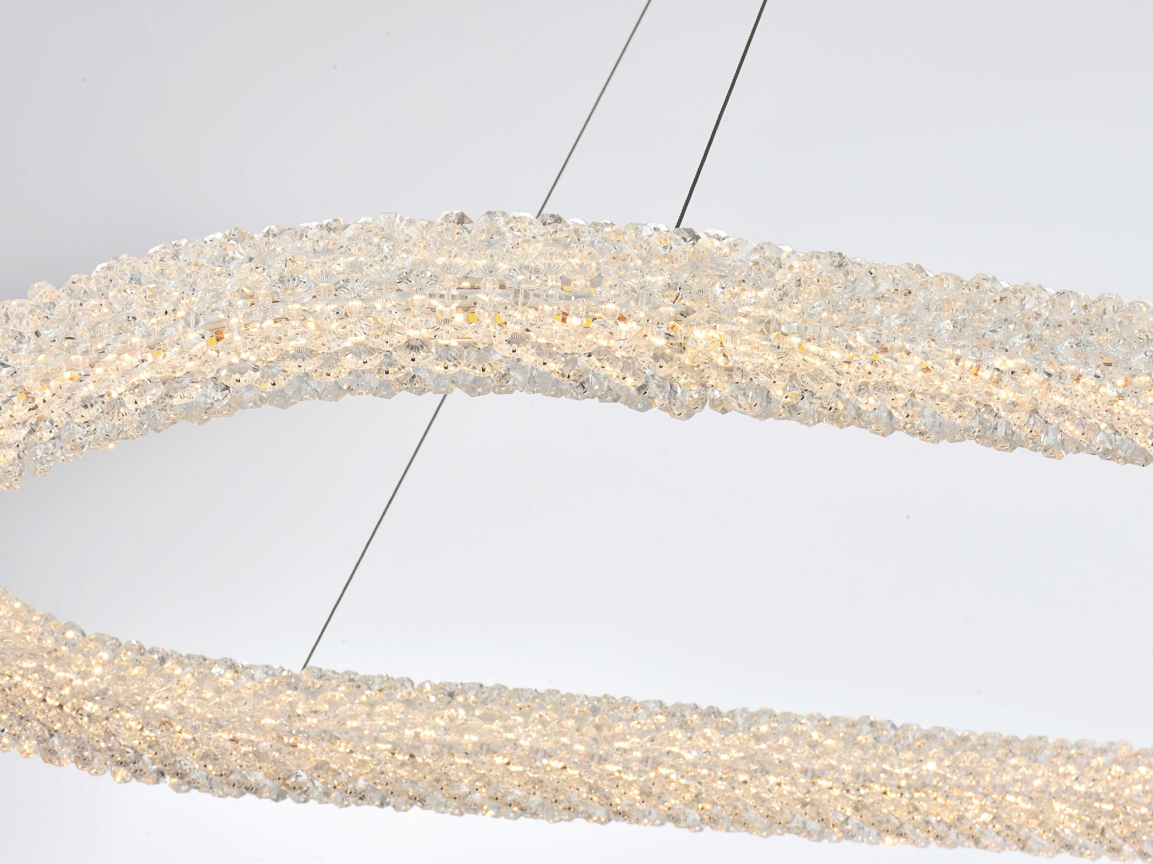 Elegant Lighting Bowen 1-Light Satin Gold Linear Island Pendant