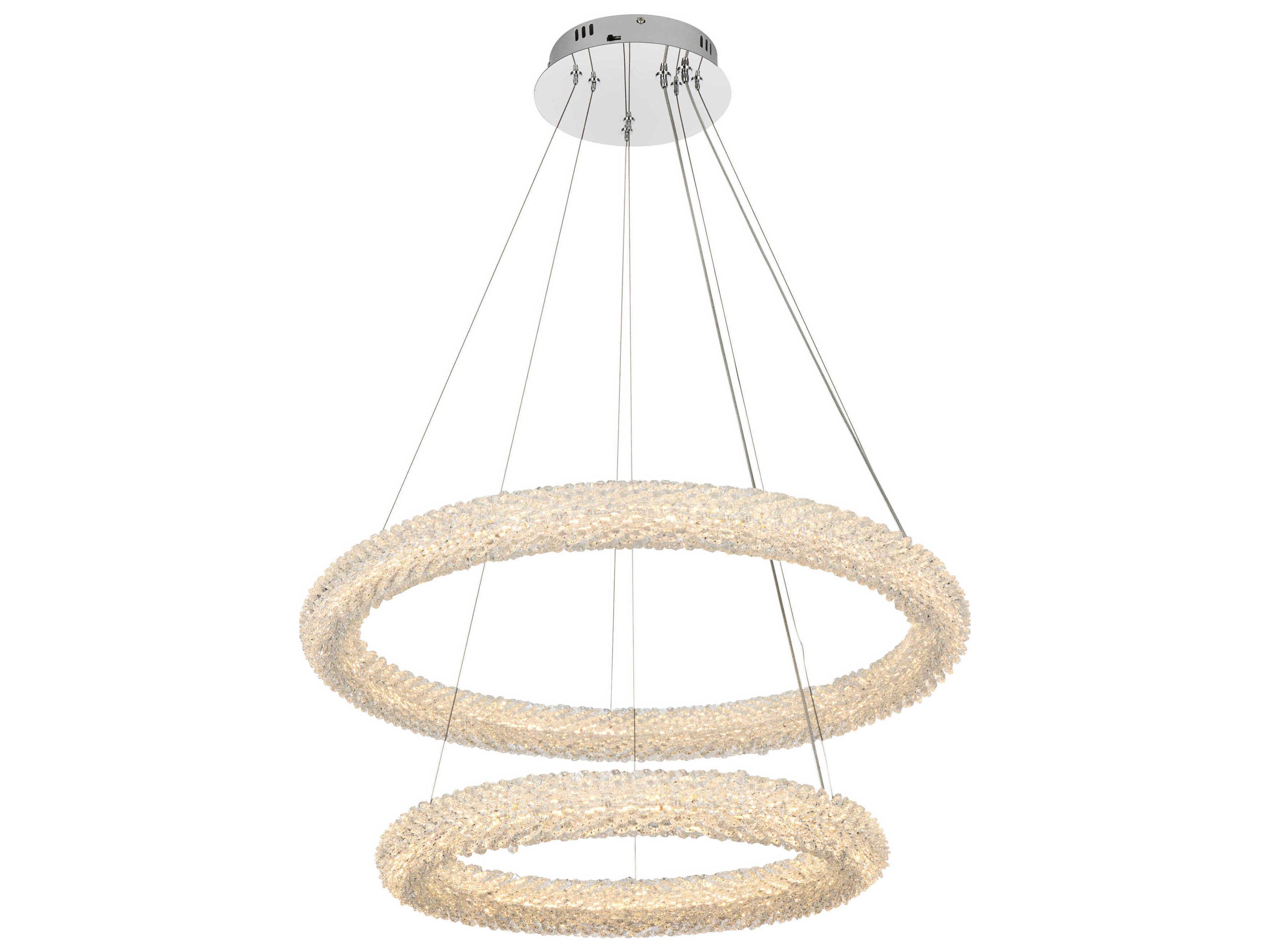 Bowen 2-Light Chrome Tiered Pendant