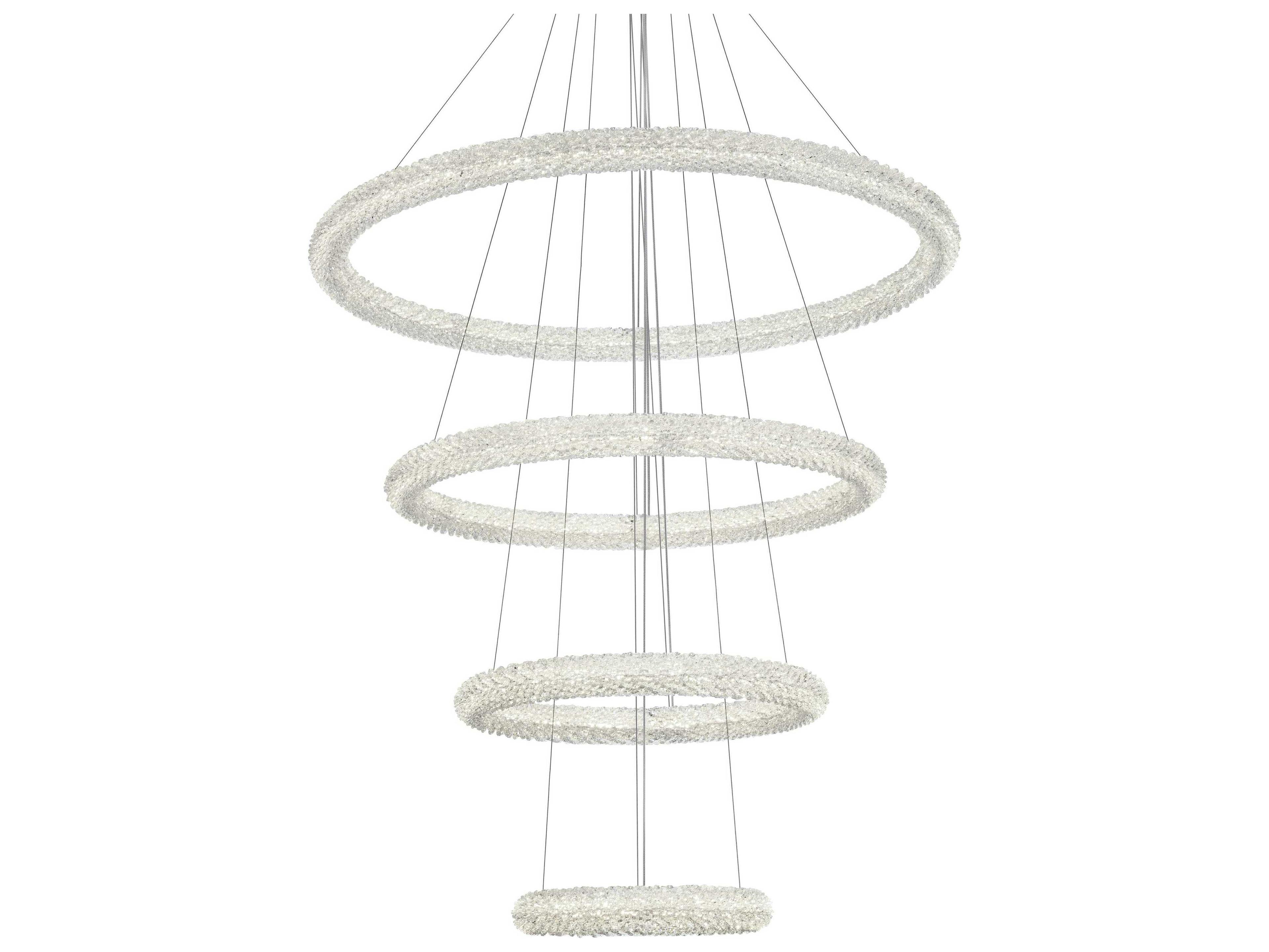 Elegant Lighting Bowen 4-Light Chrome Round Tiered Pendant