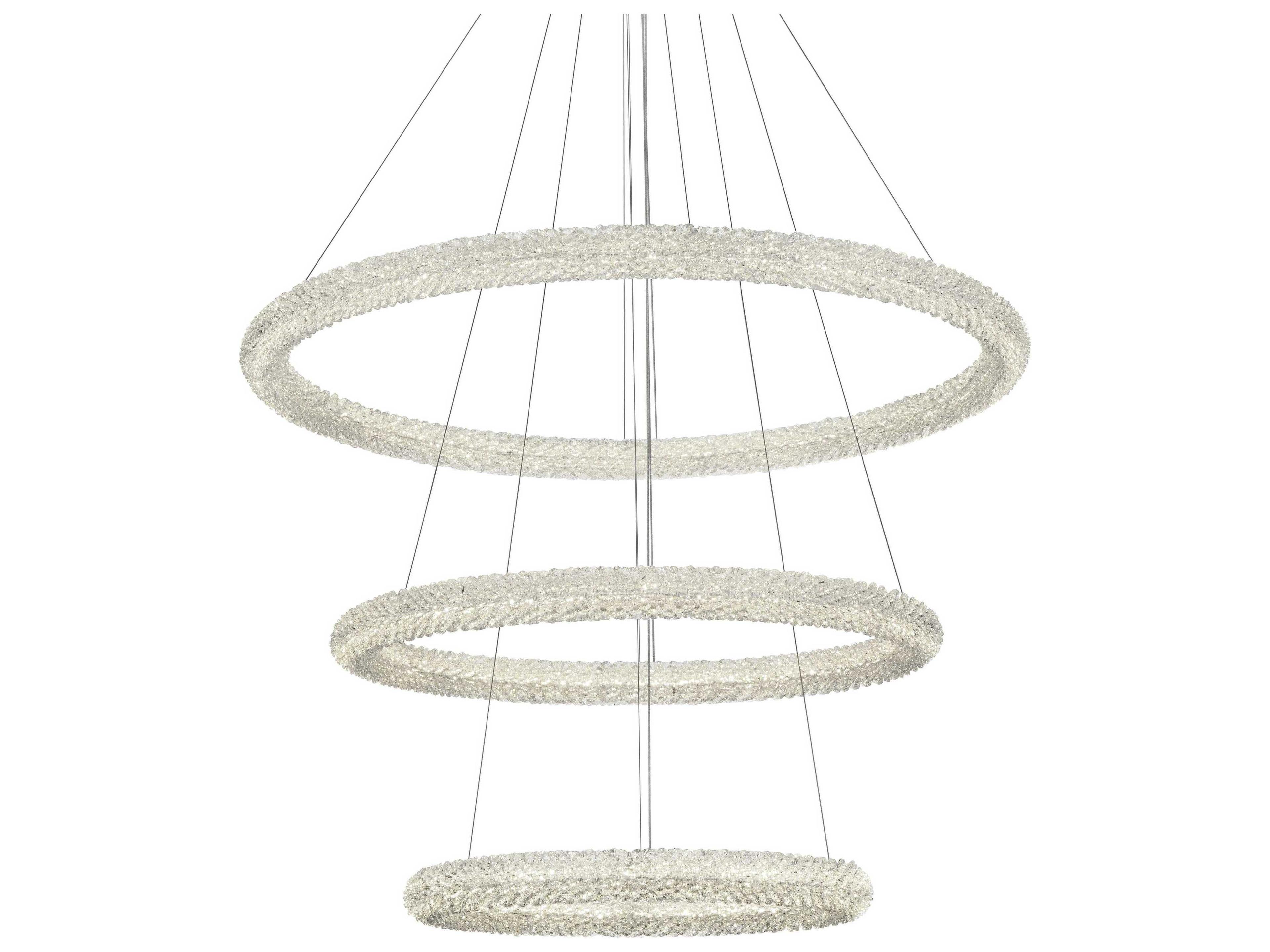 Elegant Lighting Bowen 3-Light Chrome Round Tiered Pendant