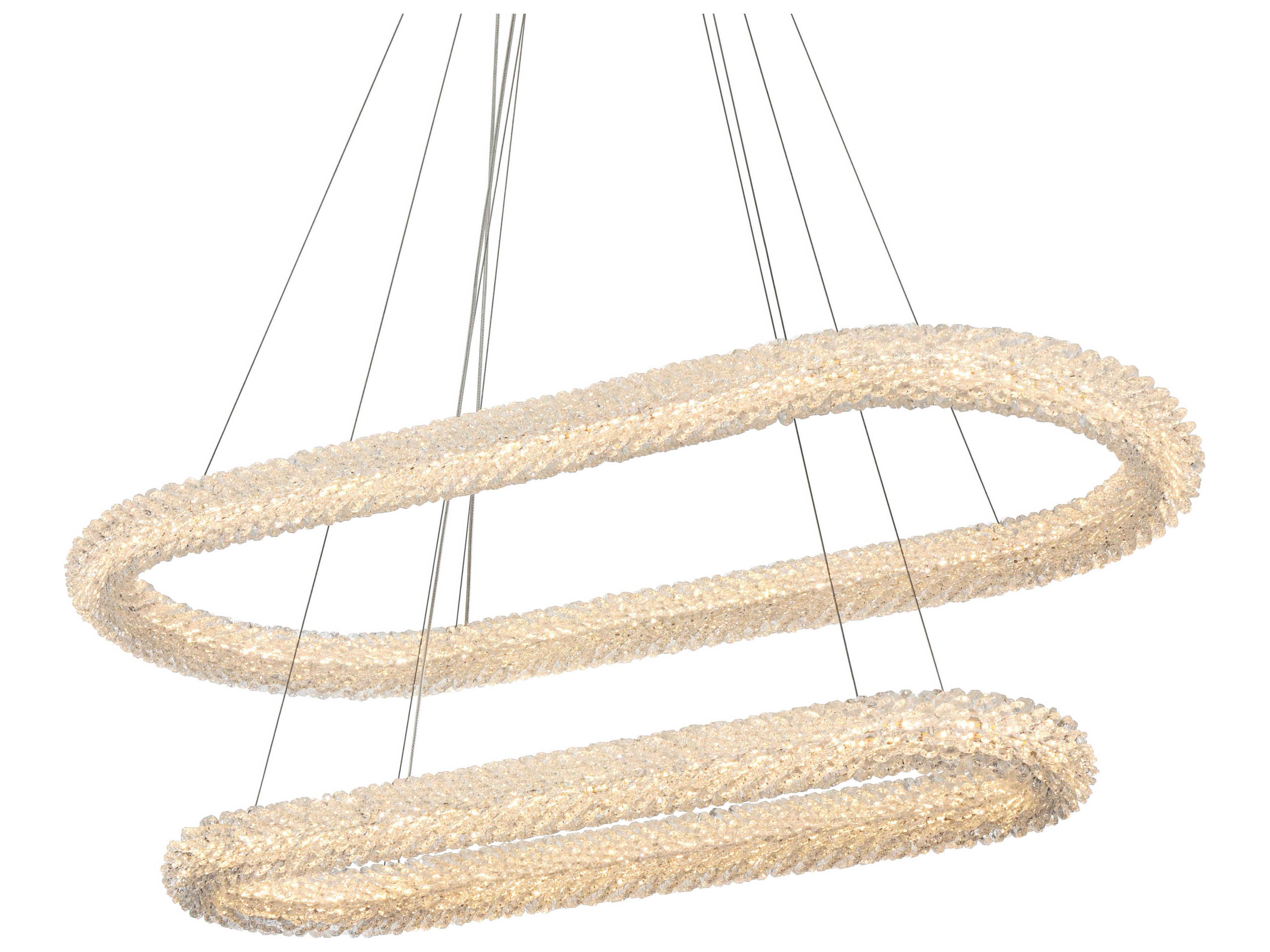 Elegant Lighting Bowen 2-Light Chrome Tiered Island Pendant