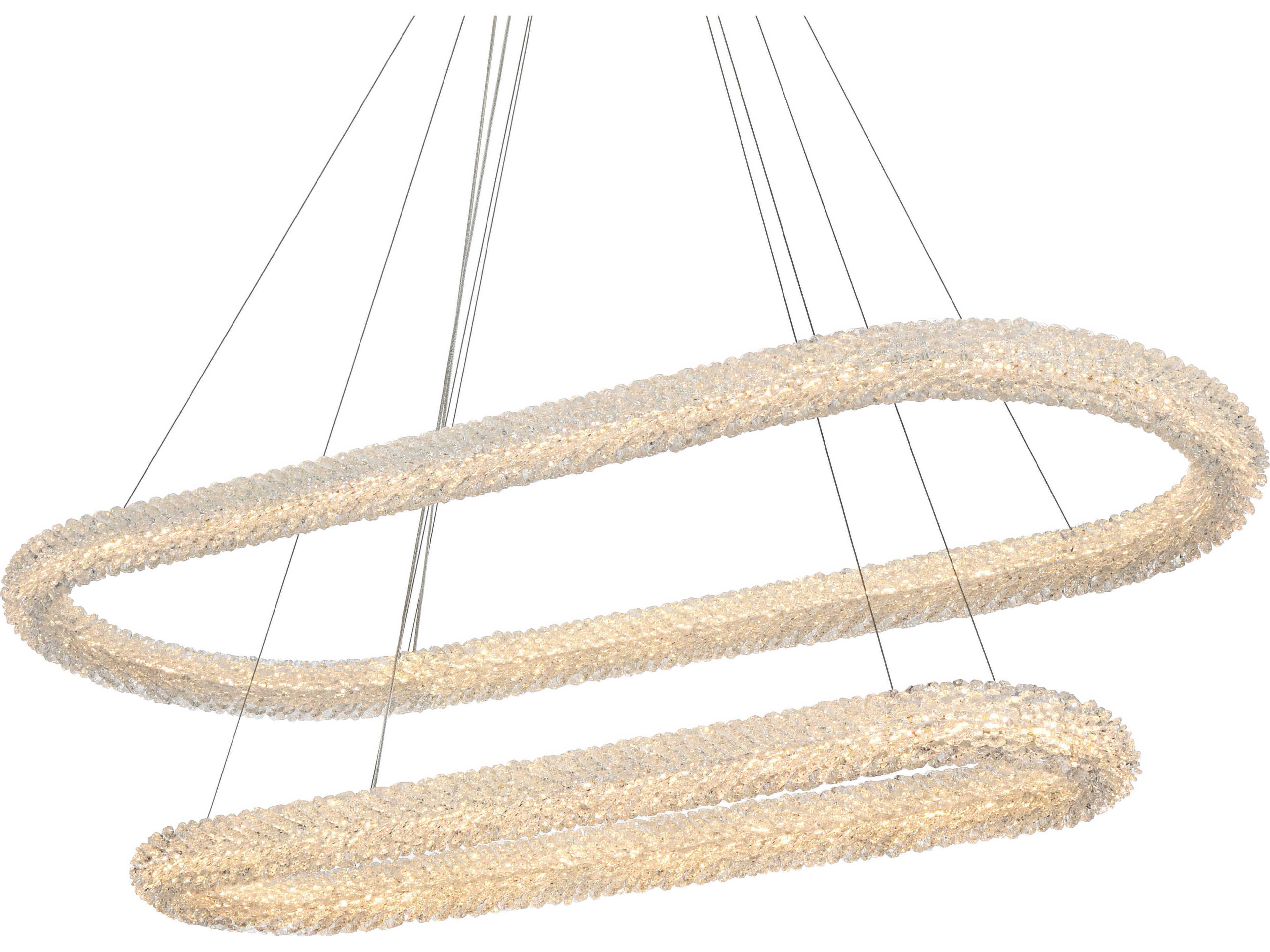 Elegant Lighting Bowen 2-Light Satin Gold Tiered Island Pendant