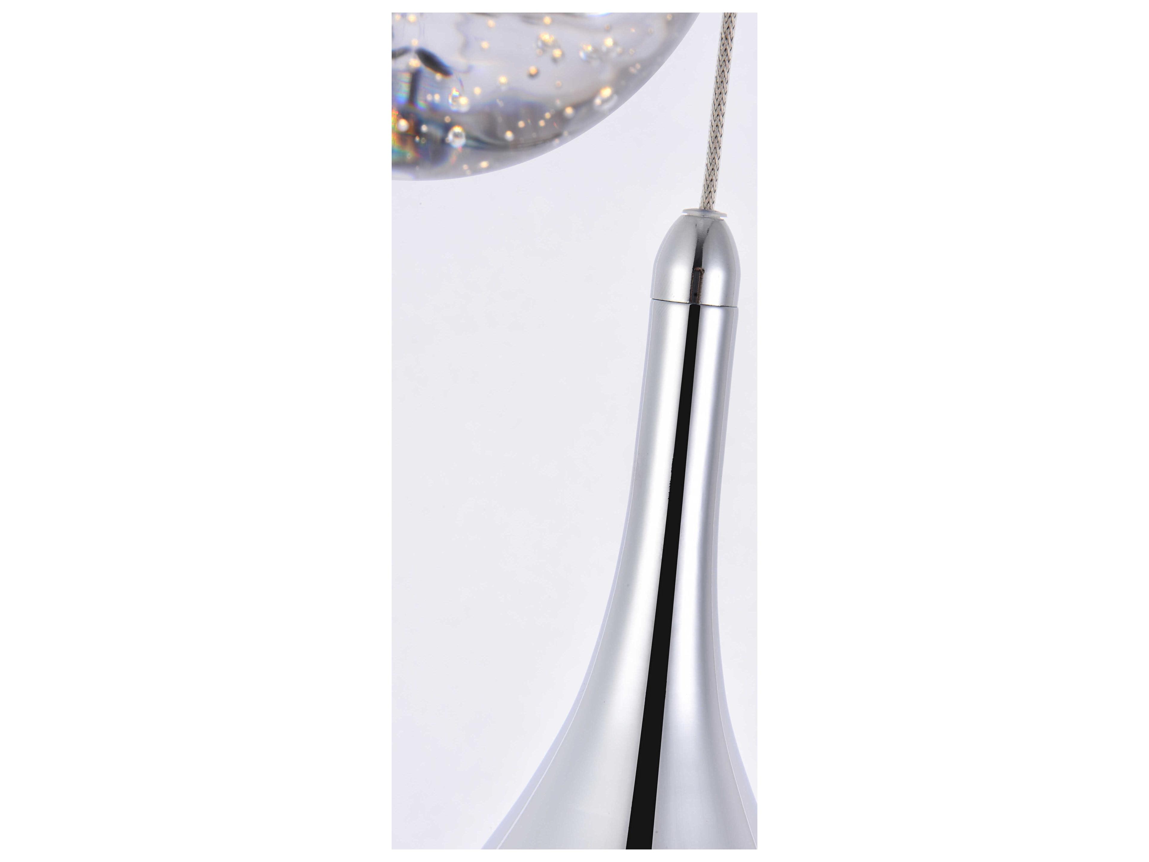 Elegant Lighting Amherst 5-Light Chrome Clear Crystal LED Geometric Pendant