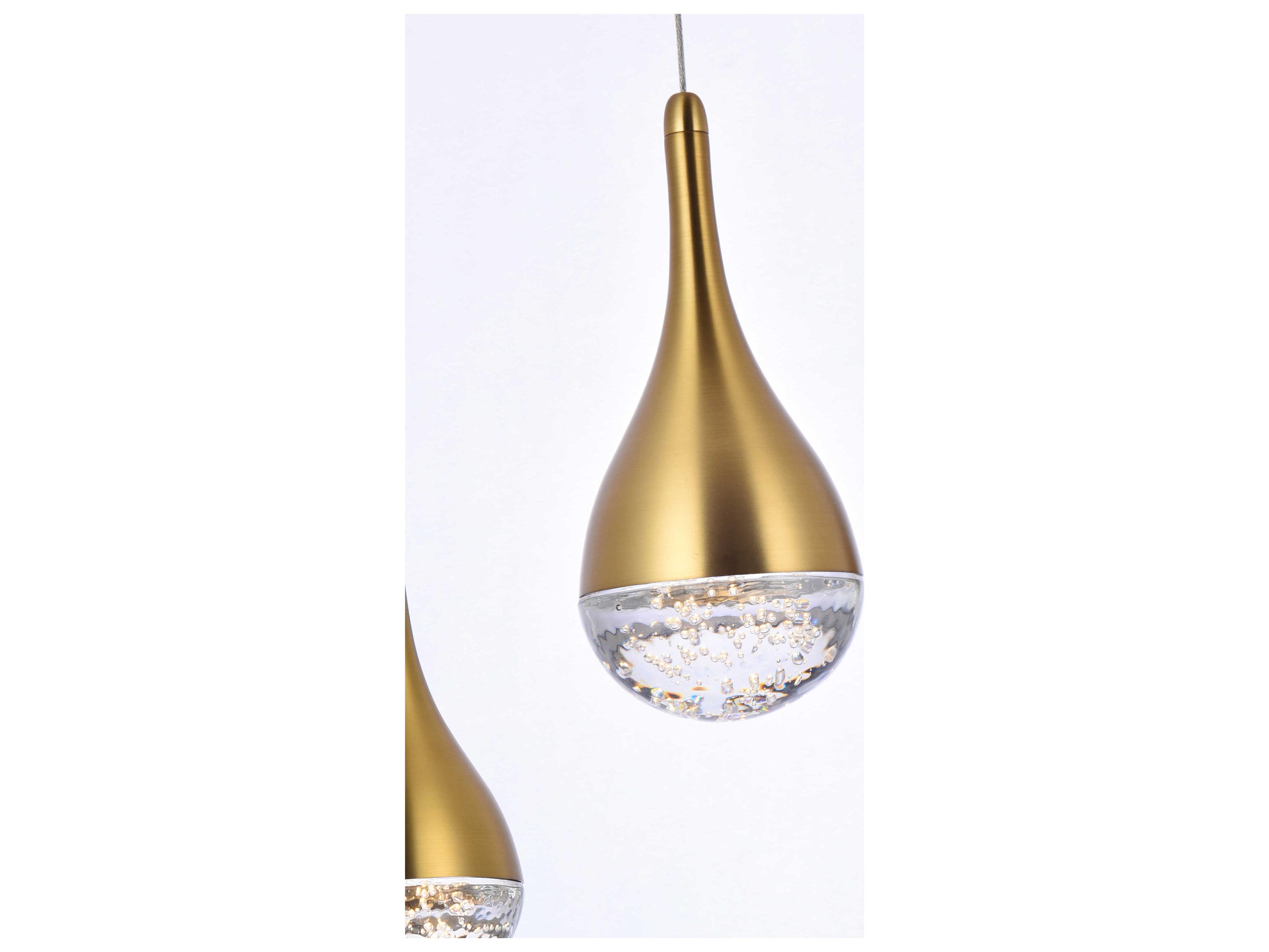 Elegant Lighting Amherst 5-Light Satin Gold Pendant