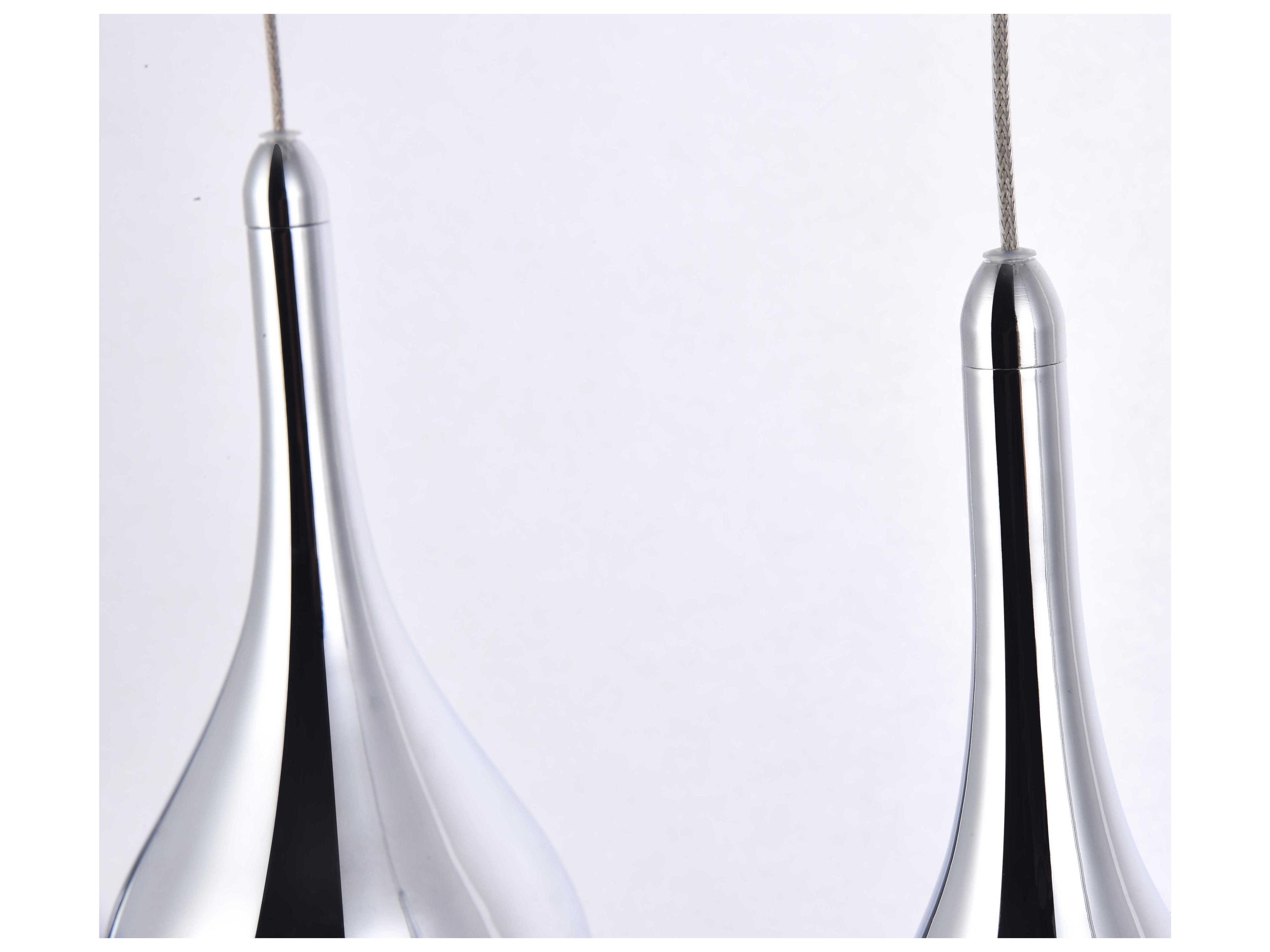 Elegant Lighting Amherst 5-Light Chrome Clear Crystal LED Geometric Island Pendant