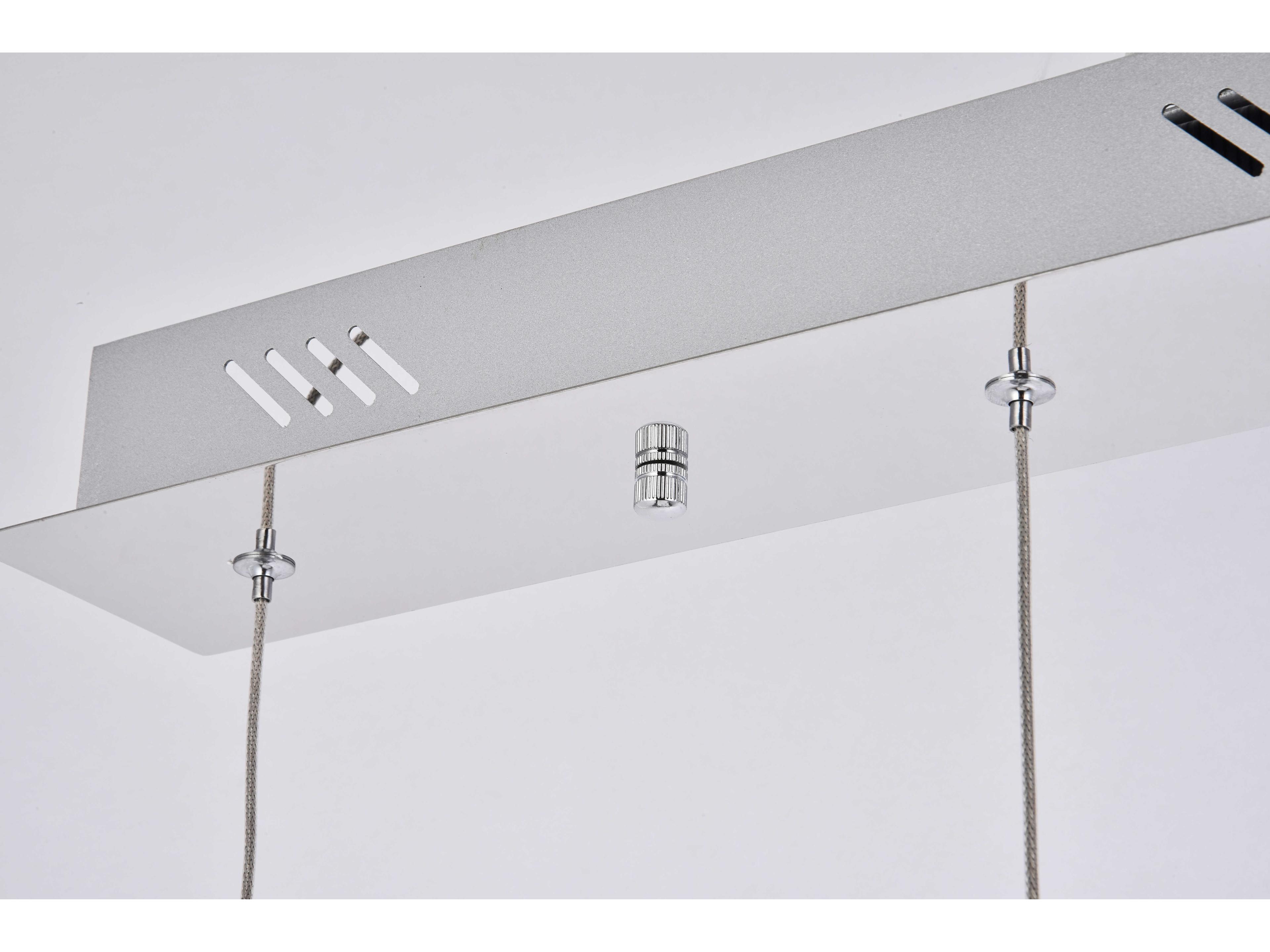 Elegant Lighting Amherst 5-Light Chrome Clear Crystal LED Geometric Island Pendant