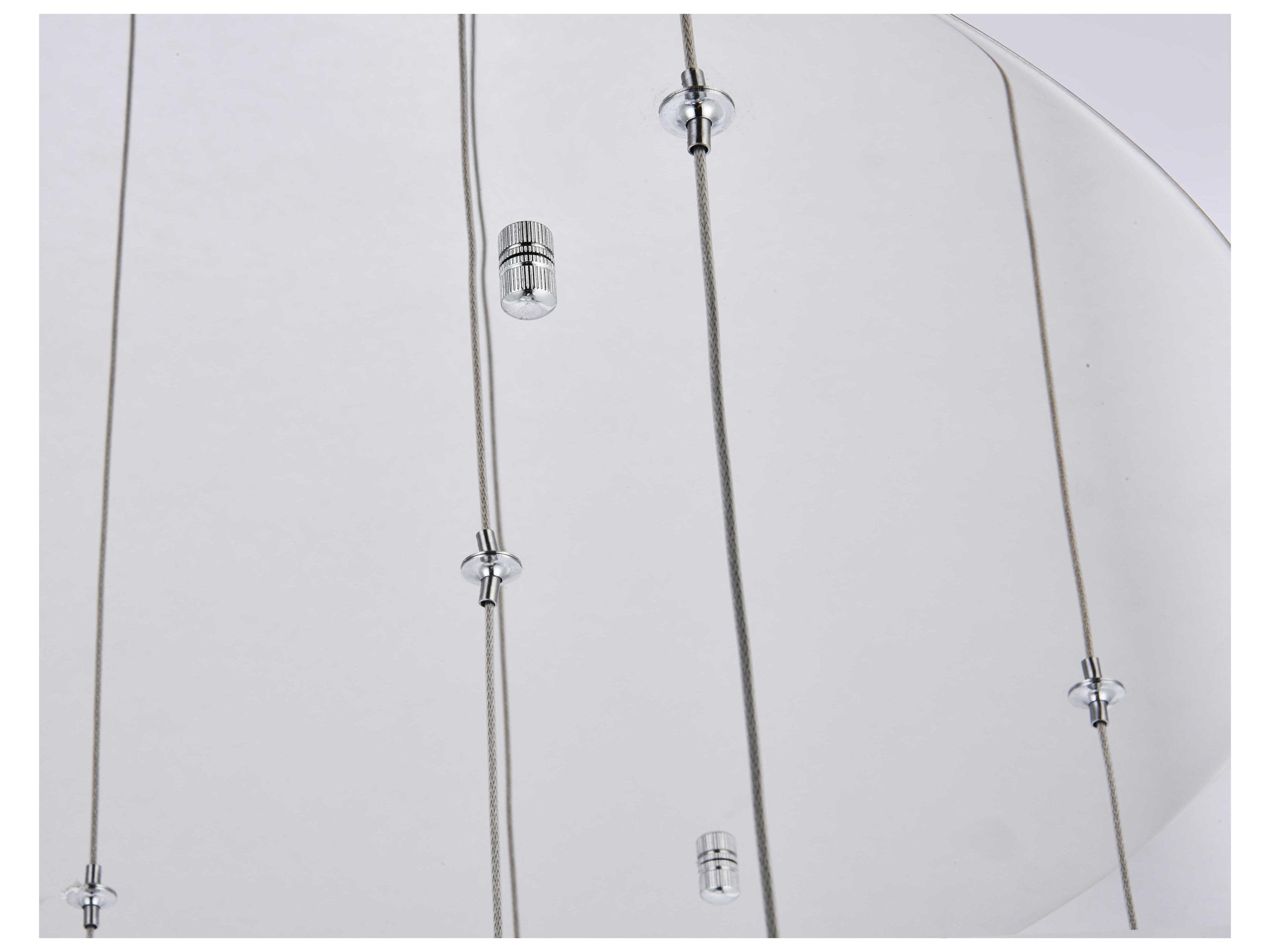 Elegant Lighting Amherst 9-Light Chrome Clear Crystal LED Geometric Pendant