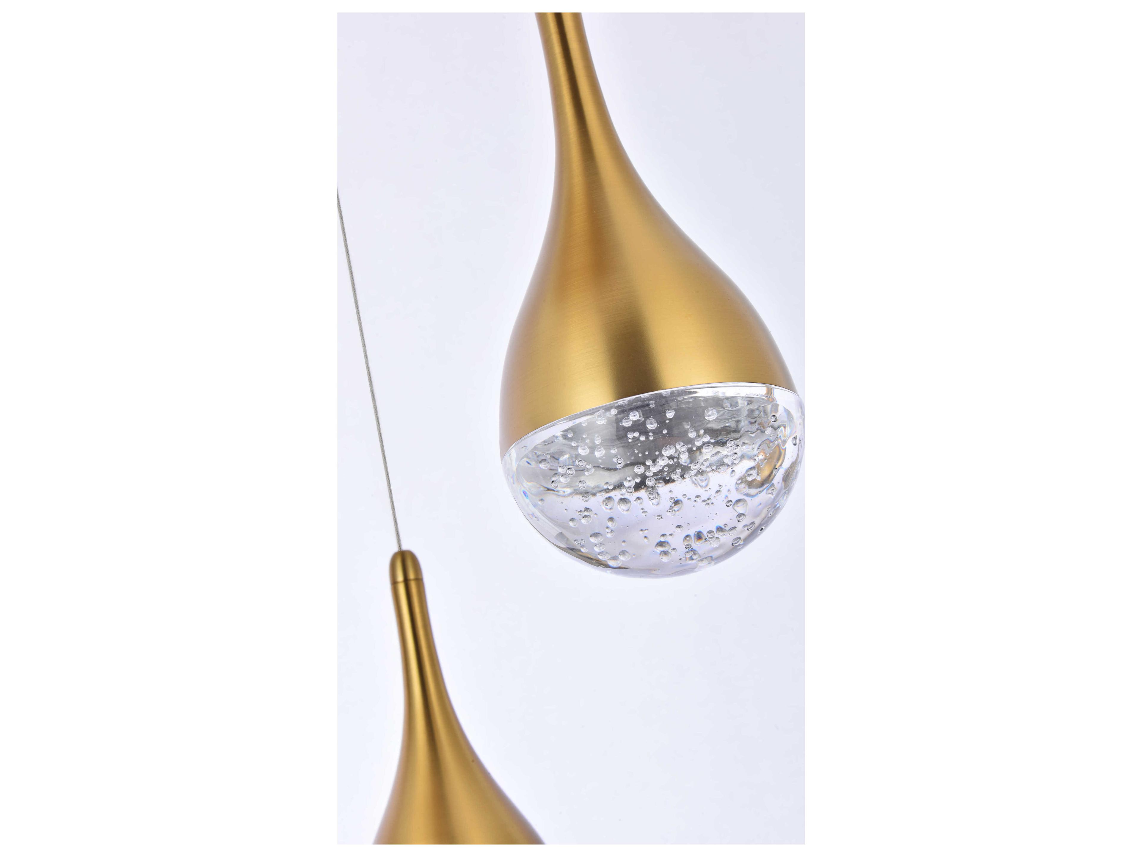 Elegant Lighting Amherst 9-Light Satin Gold Pendant