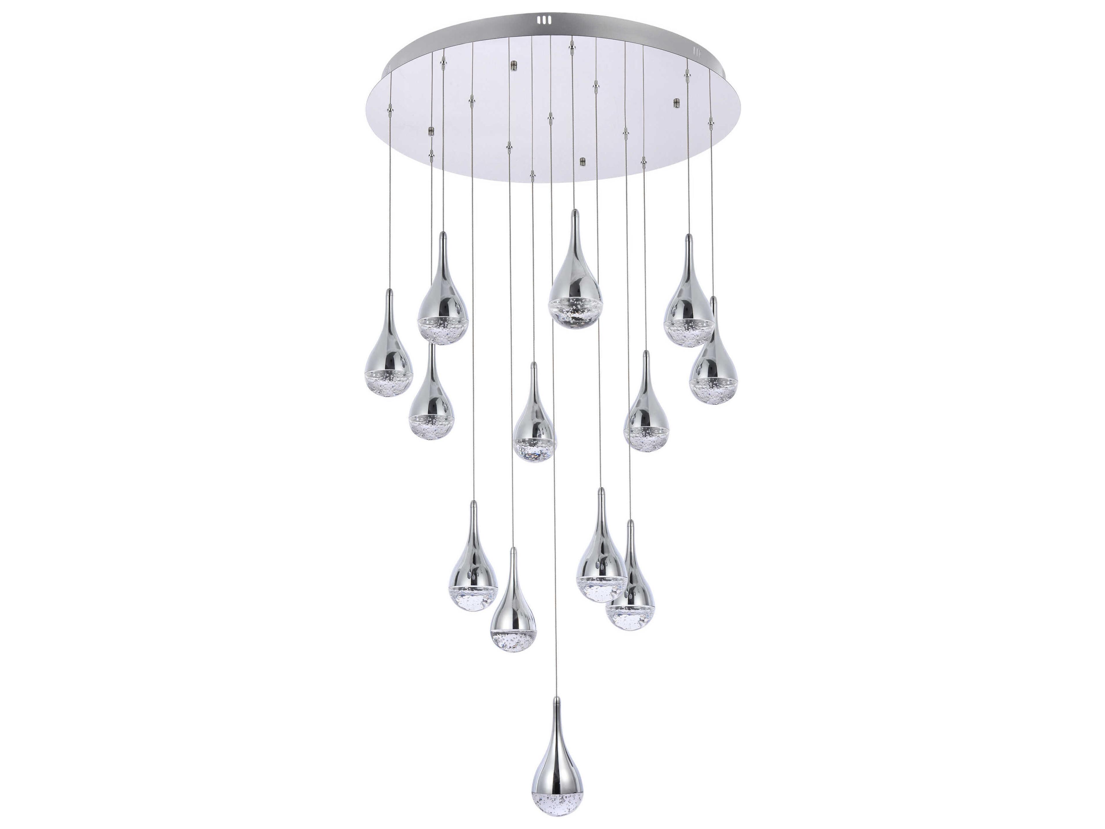 Elegant Lighting Amherst 13-Light Chrome Pendant