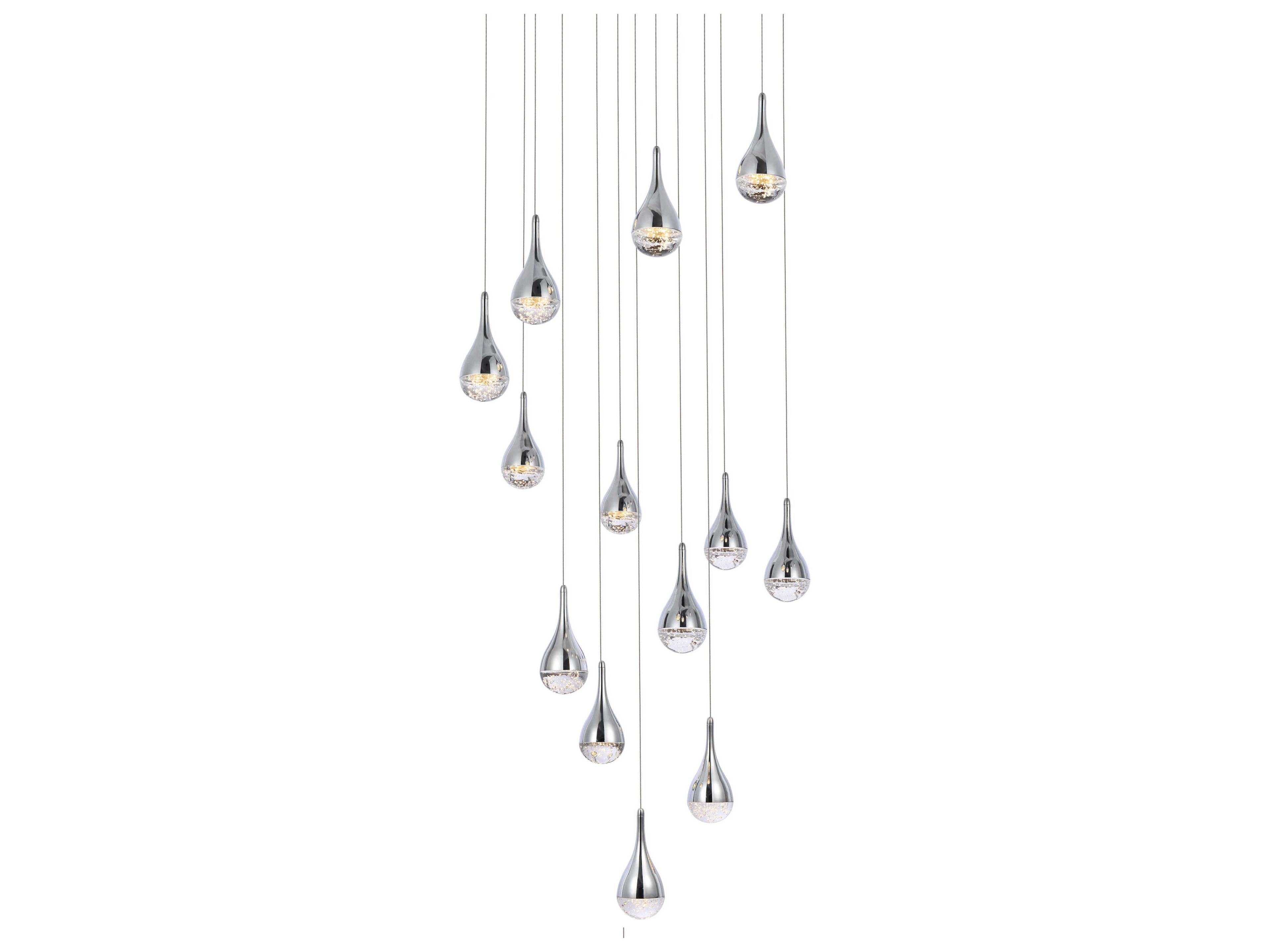 Elegant Lighting Amherst 13-Light Chrome Pendant