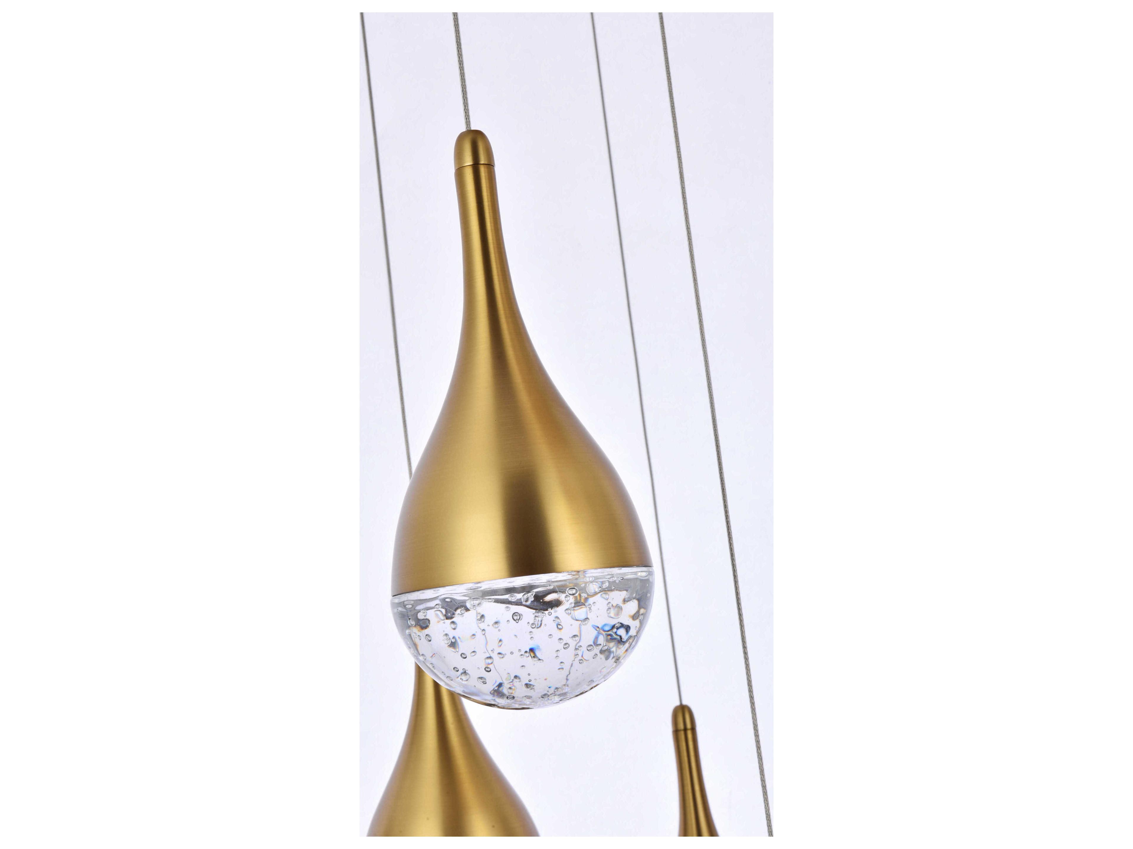 Elegant Lighting Amherst 13-Light Satin Gold Pendant