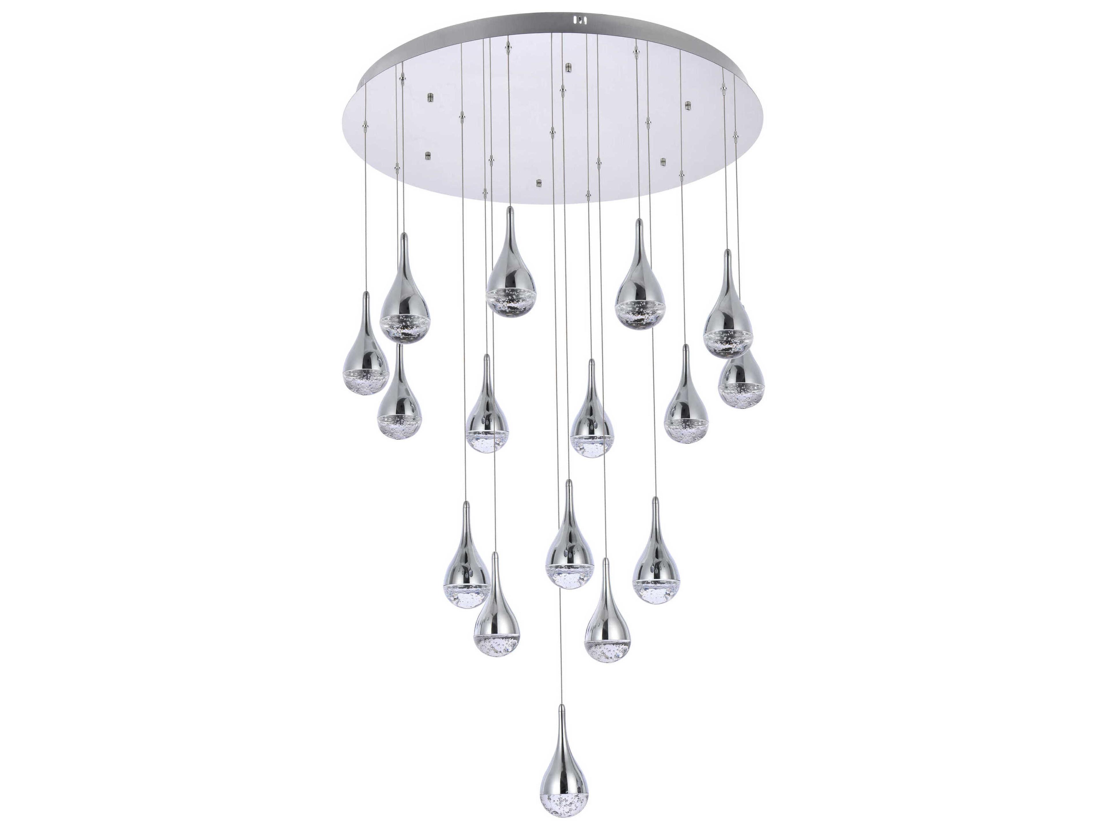 Elegant Lighting Amherst 16-Light Chrome Pendant